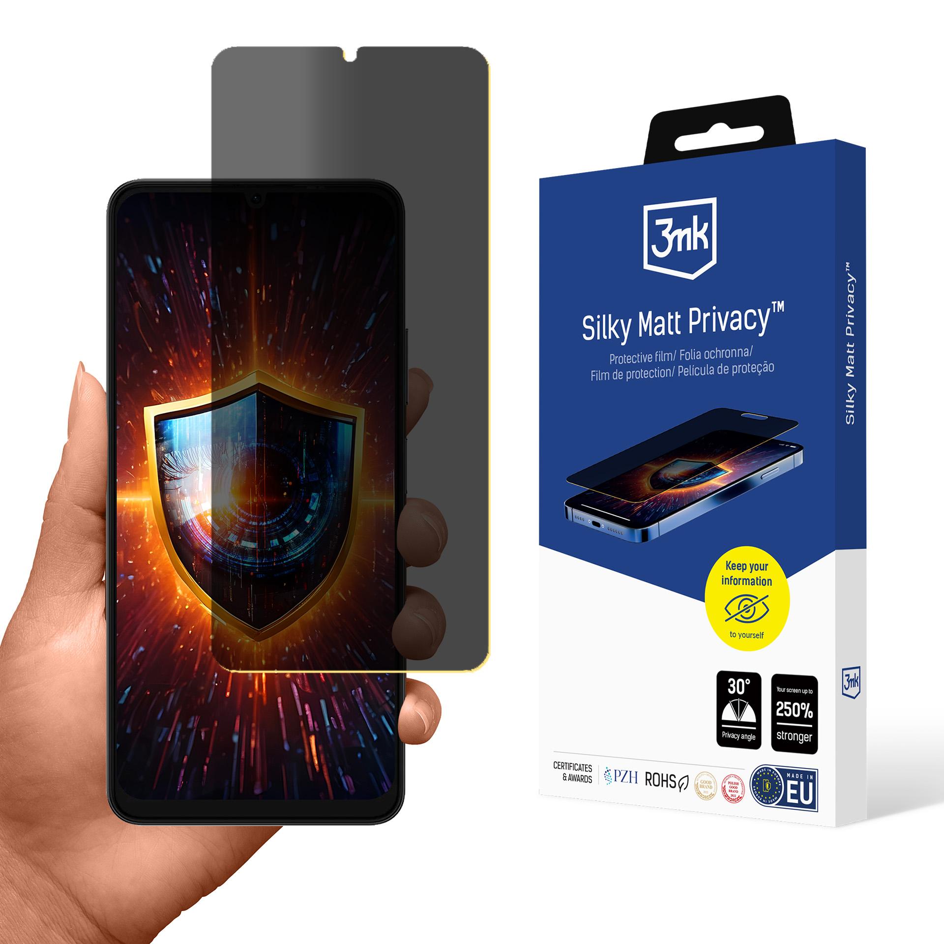 3mk Silky Matt Privacy – privātuma ekrāna aizsargs modelim uleFone Note 20 Pro