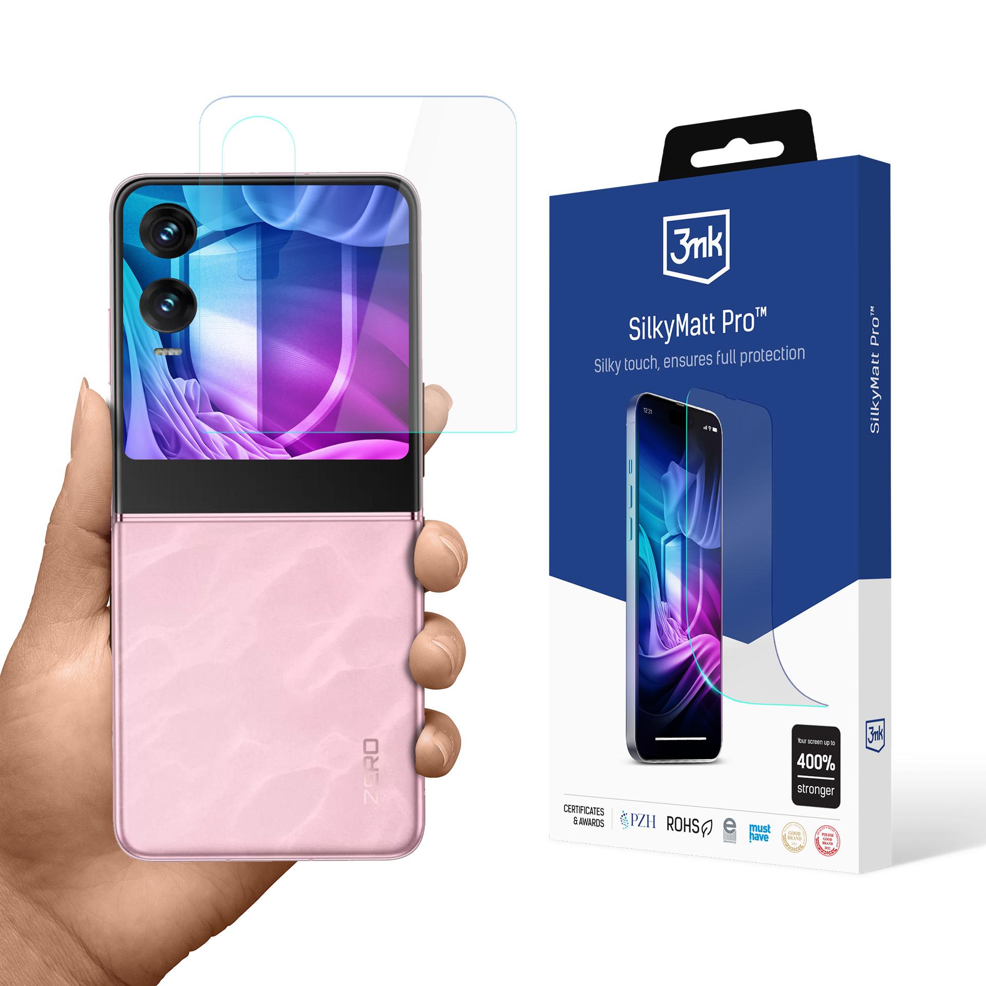 3mk Silky Matt Pro – tālruņa ekrāna aizsargs modelim Infinix Zero Flip (front)