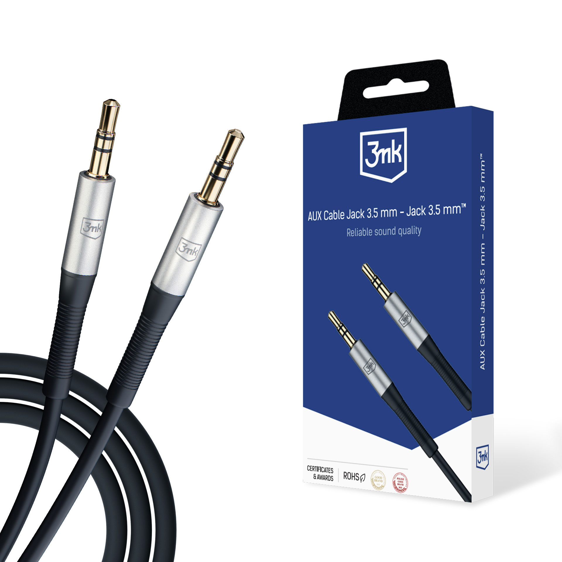 3mk AUX mini jack 3.5mm kabelis / AUX mini jack 3.5mm