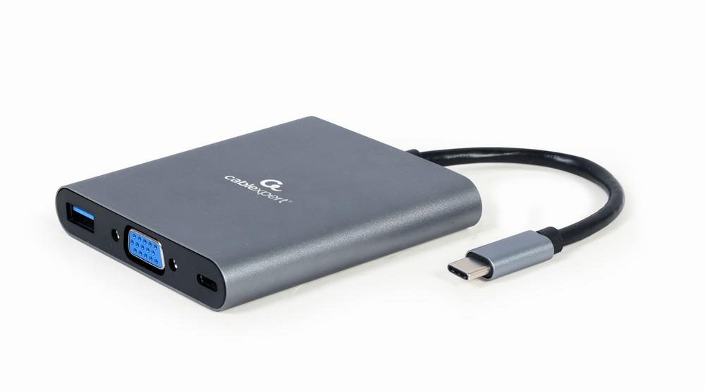 Gembird A-CM-COMBO6-01 USB-C–HDMI / USB 3.0 ievades un izvades adapteris, 6-in-1