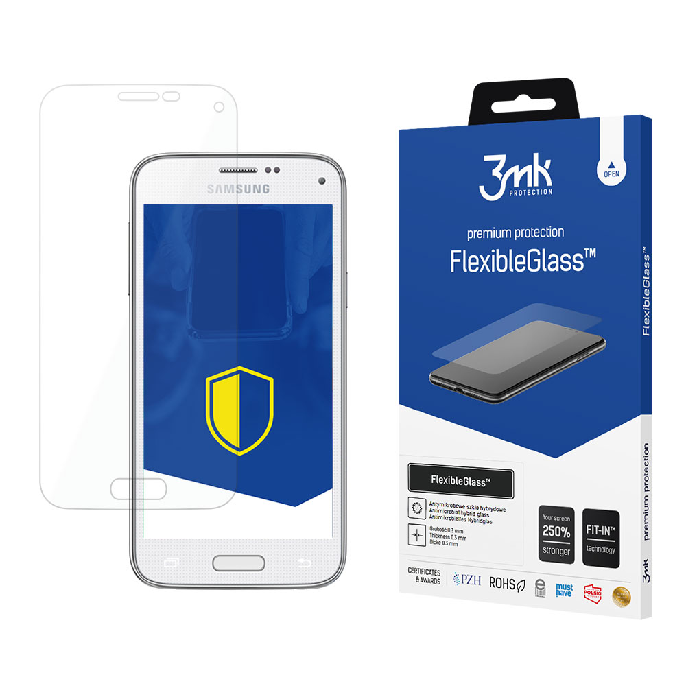 3mk FlexibleGlass – tālruņa ekrāna aizsargs modelim Samsung Galaxy S5 mini