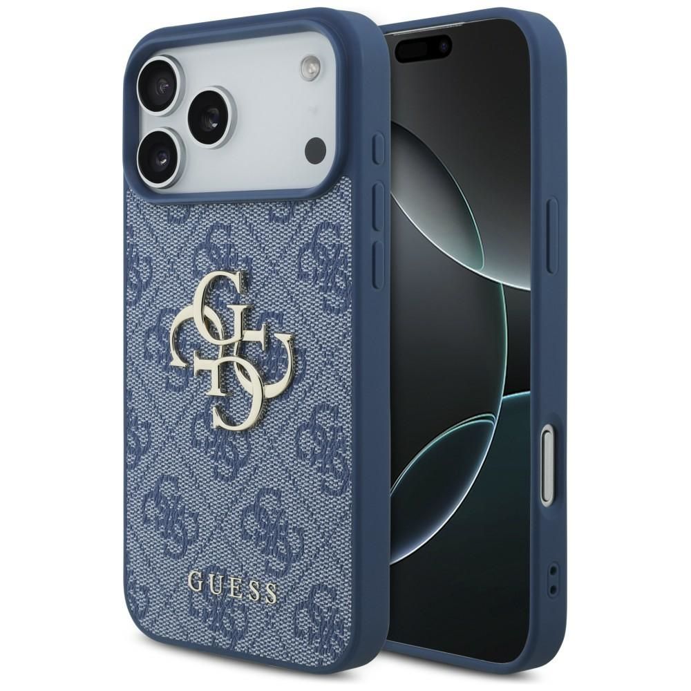 GUESS maciņš IPHONE 18 Pro Max/17 Pro Max (4G Big Logo) (krāsa: zila)