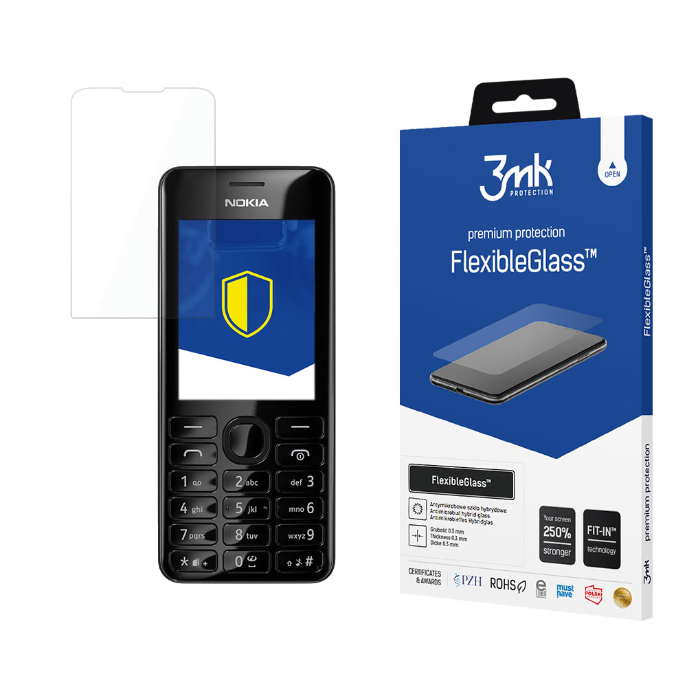 3mk FlexibleGlass – tālruņa ekrāna aizsargs modelim Nokia 206