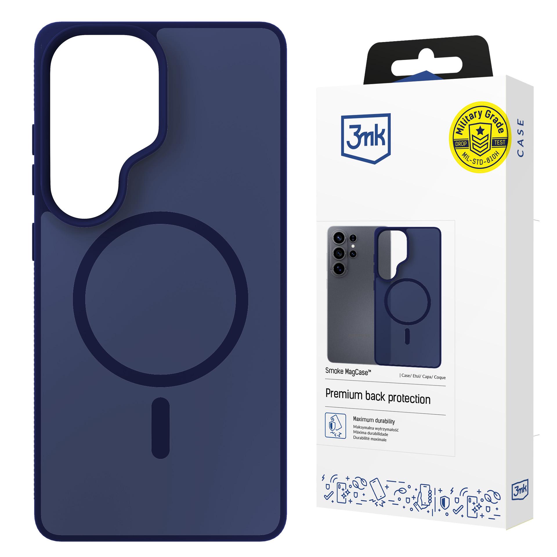 3mk Smoke MagCase zils – tālruņa vāciņš modelim Samsung Galaxy S26 Ultra