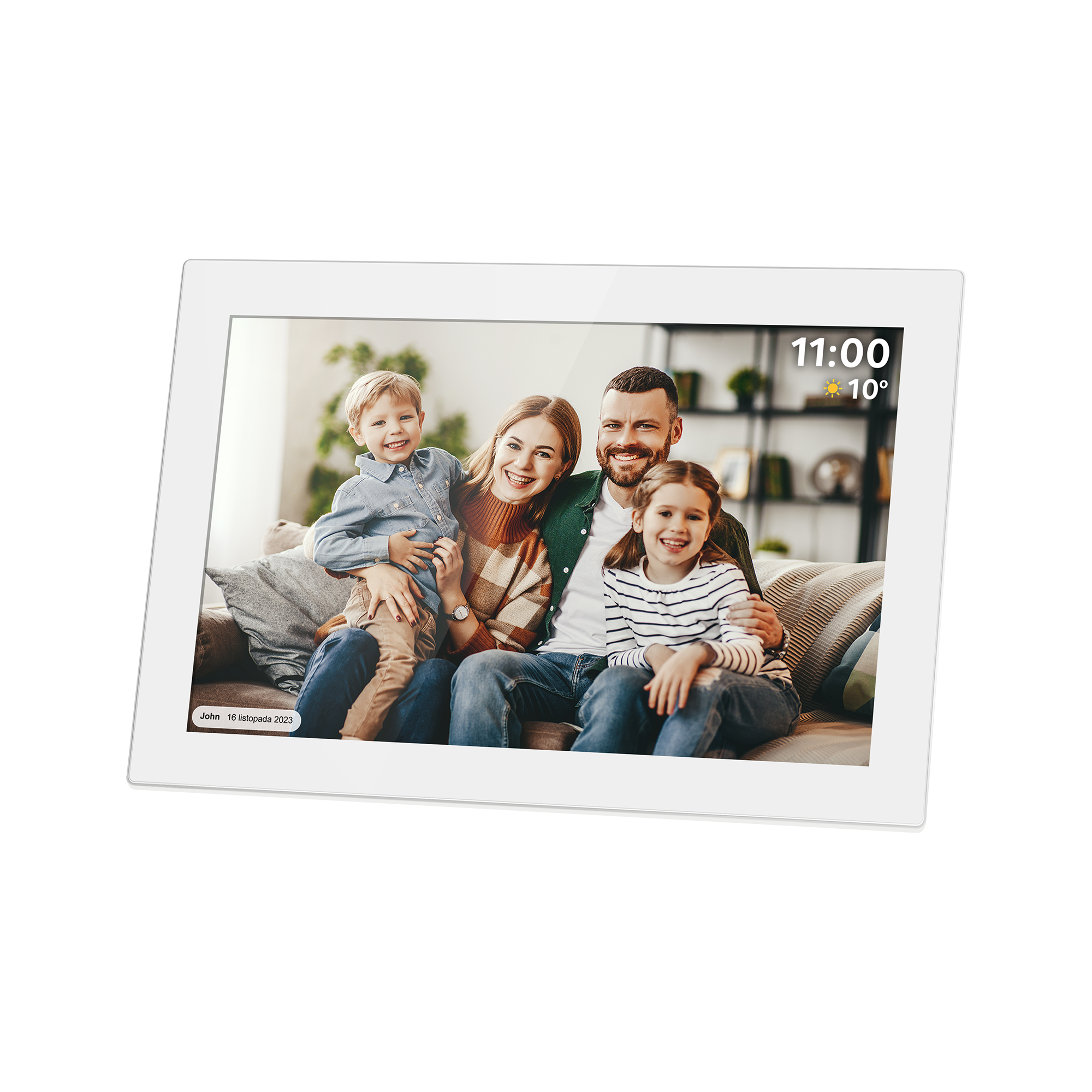 Kruger&Matz FRAMEO Wi-Fi 10,1 collas digitālais foto rāmis, balts
