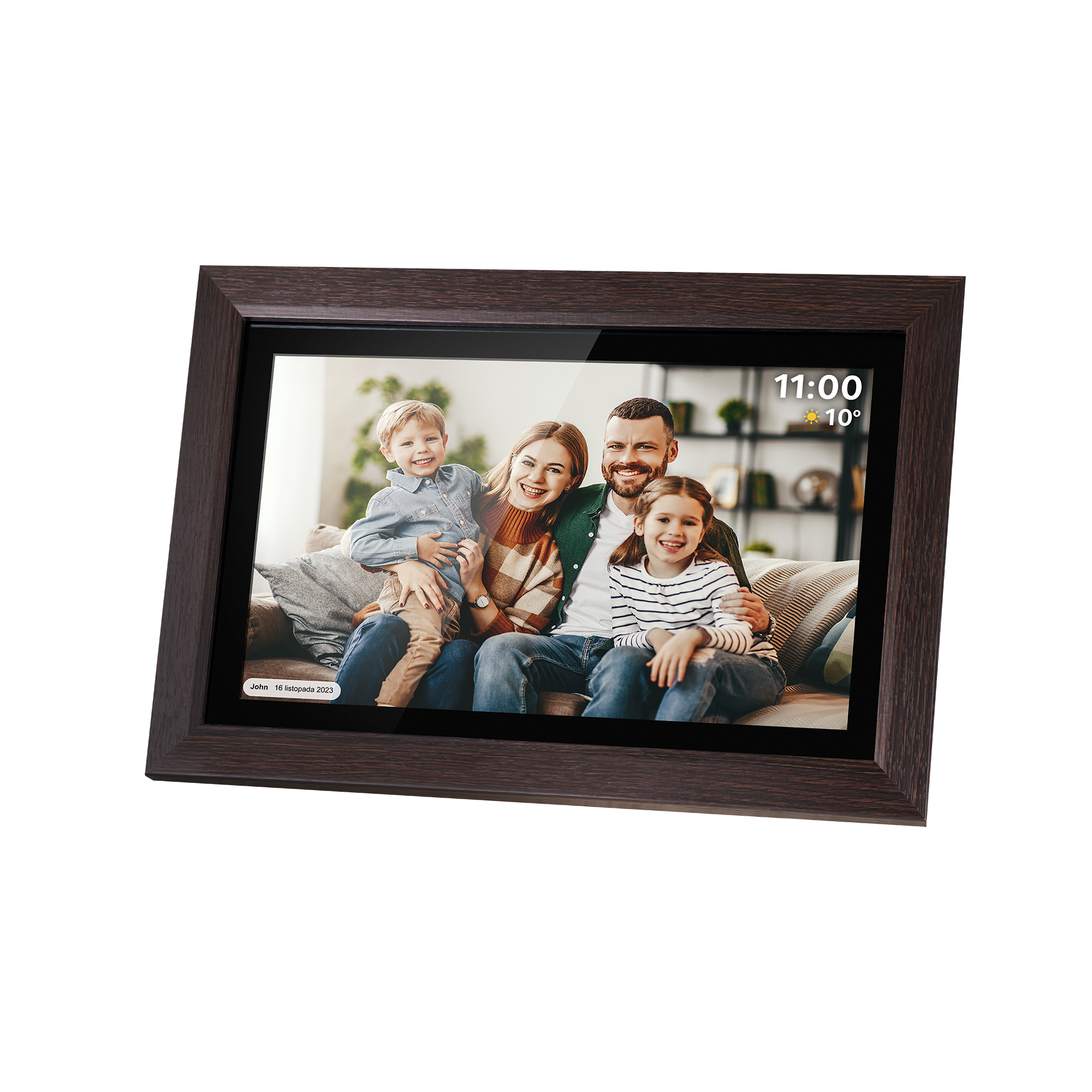Kruger&Matz FRAMEO Wi-Fi 15,6 collu digitālais foto rāmis ar koka ietvaru