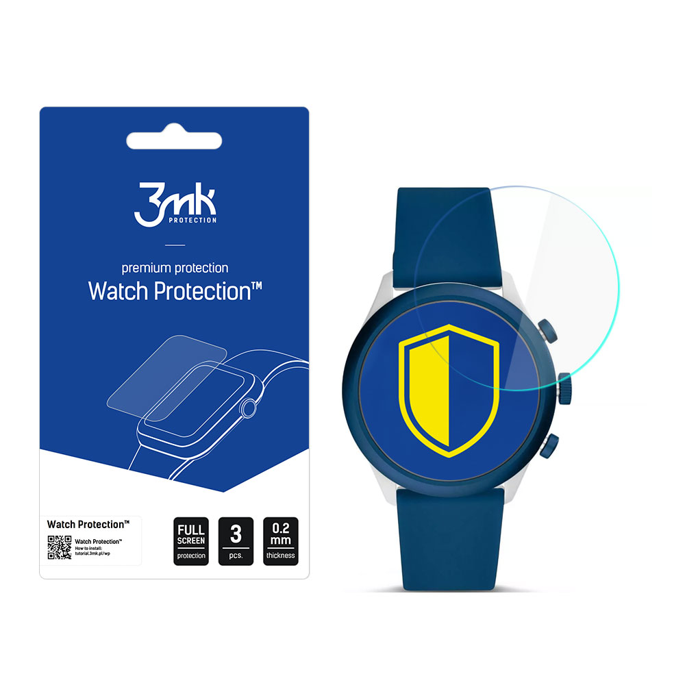 3mk Watch Protection FlexibleGlass – viedpulksteņa ekrāna aizsargs modelim Fossil Sport 43mm