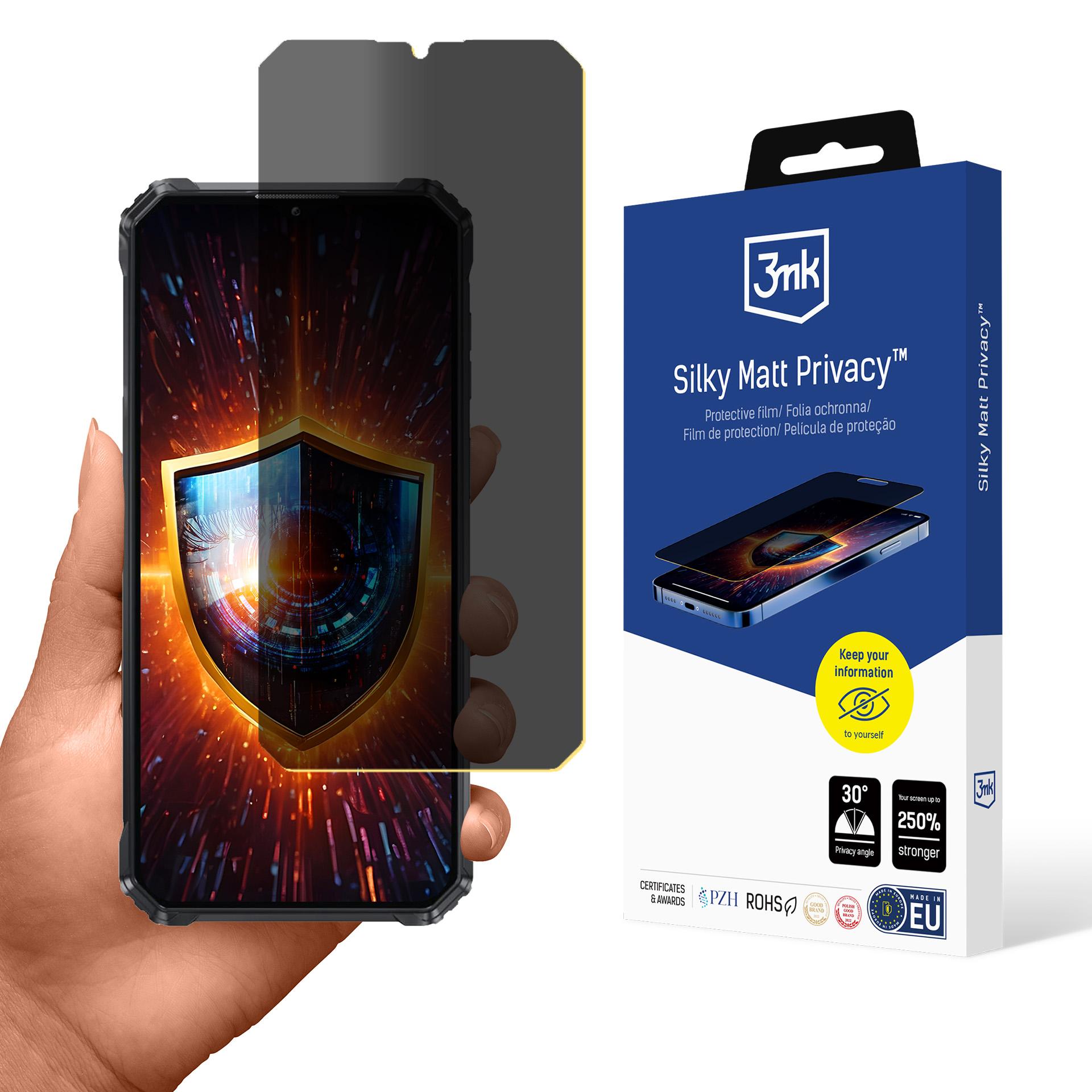 3mk Silky Matt Privacy – privātuma ekrāna aizsargs modelim Oukitel WP36 Pro