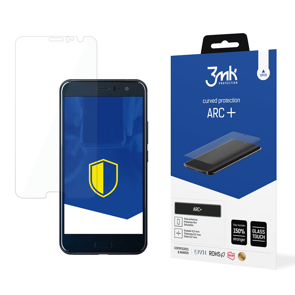 3mk ARC+ – tālruņa ekrāna aizsargs modelim HTC U11
