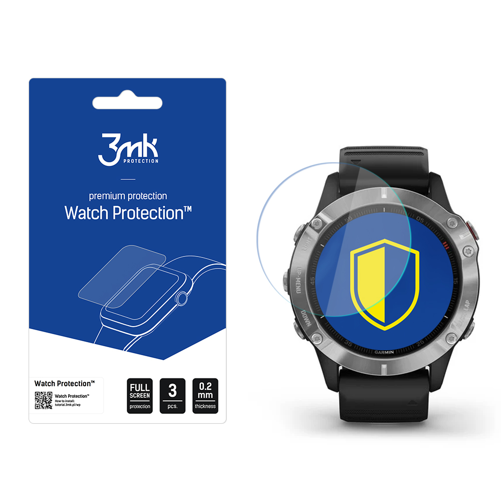 Garmin Fenix 6 - 3mk Pulksteņa aizsardzība™ ar FlexibleGlass Lite