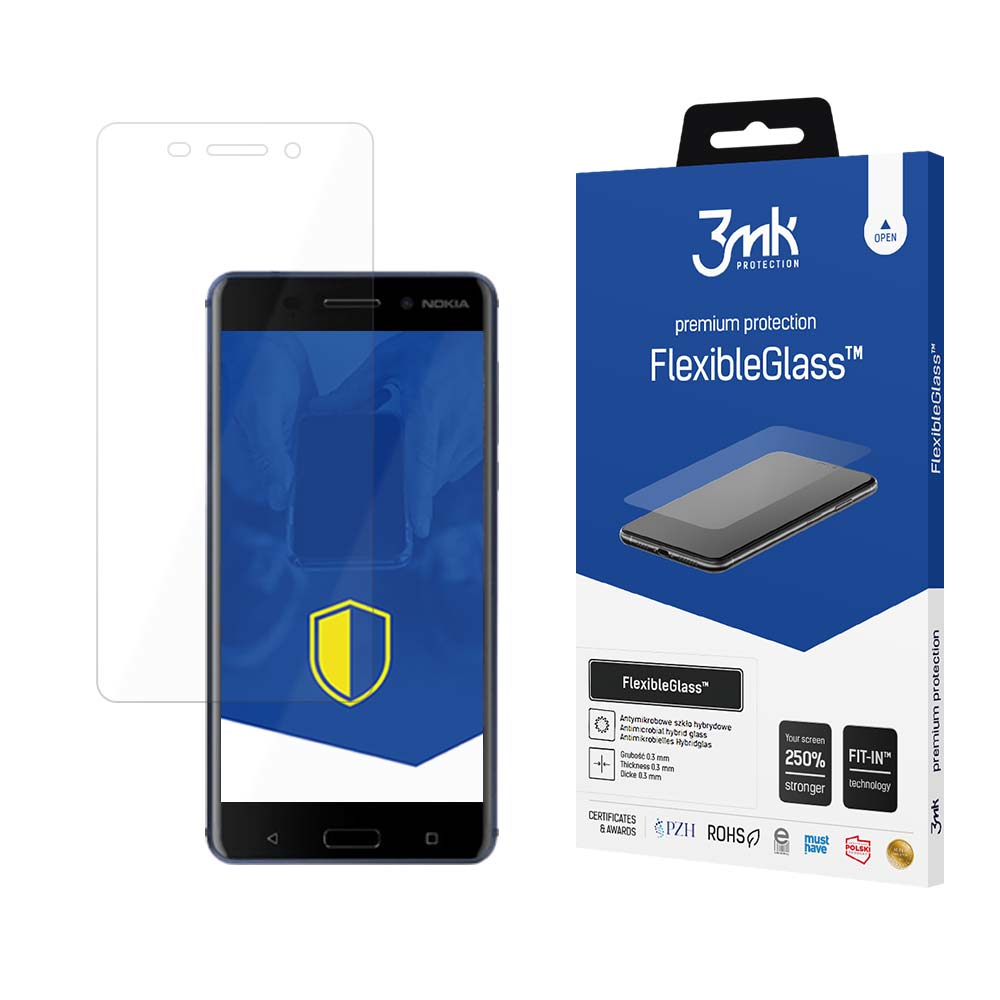 3mk FlexibleGlass – tālruņa ekrāna aizsargs modelim Nokia 6