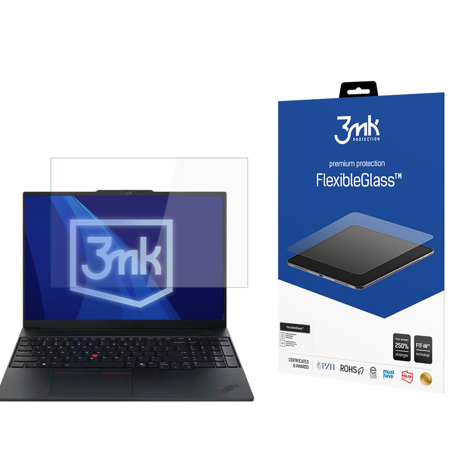 3mk FlexibleGlass (līdz 15") – datora ekrāna aizsargs modelim Lenovo ThinkPad E14 Gen 7