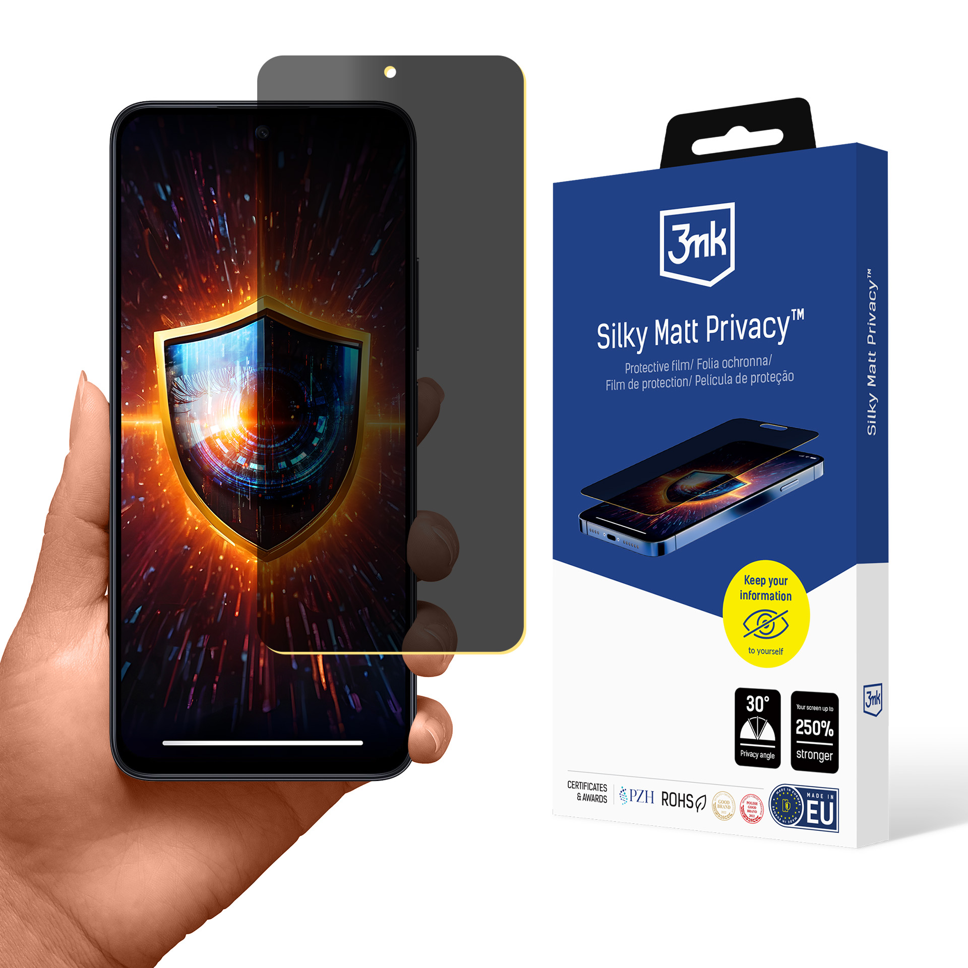 3mk Silky Matt Privacy – privātuma ekrāna aizsargs modelim Redmi Note 12 4G