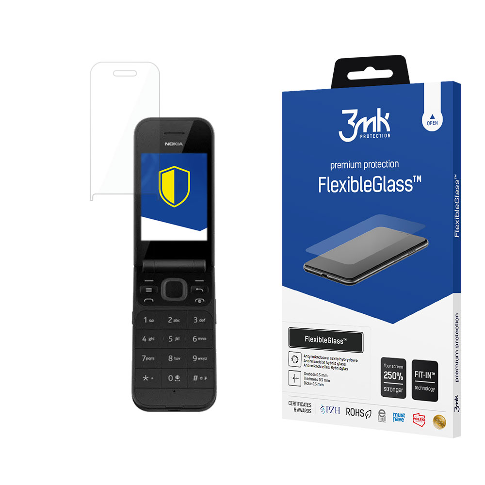 3mk FlexibleGlass – tālruņa ekrāna aizsargs modelim Nokia 2720 Flip