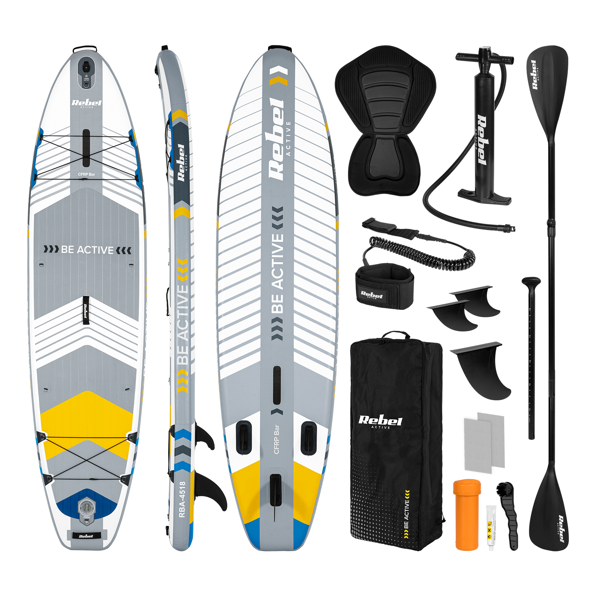 SUP dēlis REBEL ACTIVE PRO RBA-4518 – balts
