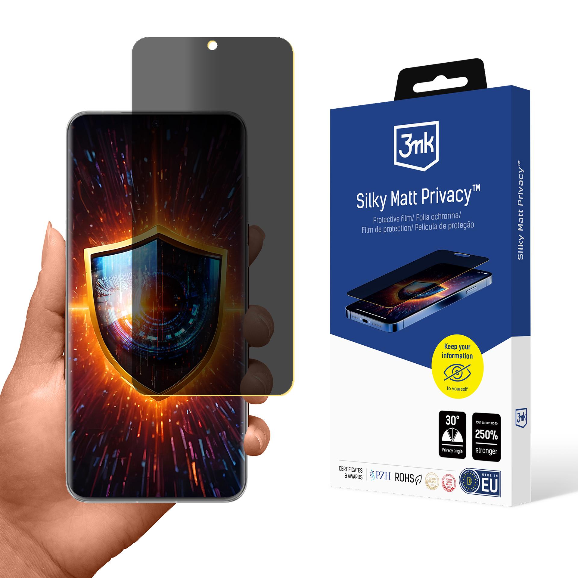 3mk Silky Matt Privacy – privātuma ekrāna aizsargs modelim Huawei P60 Pro