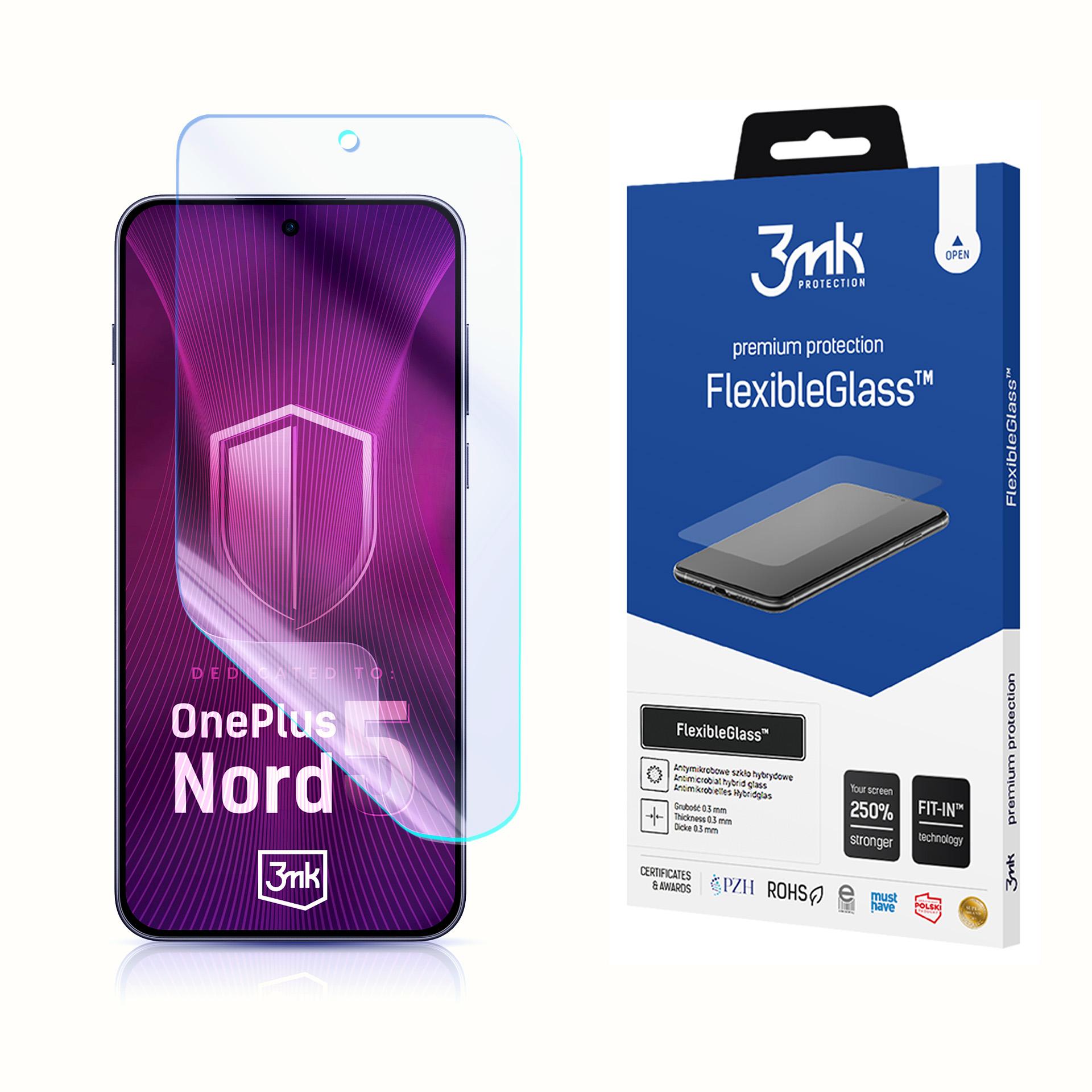 3mk FlexibleGlass hibrīdais stikls OnePlus Nord 5