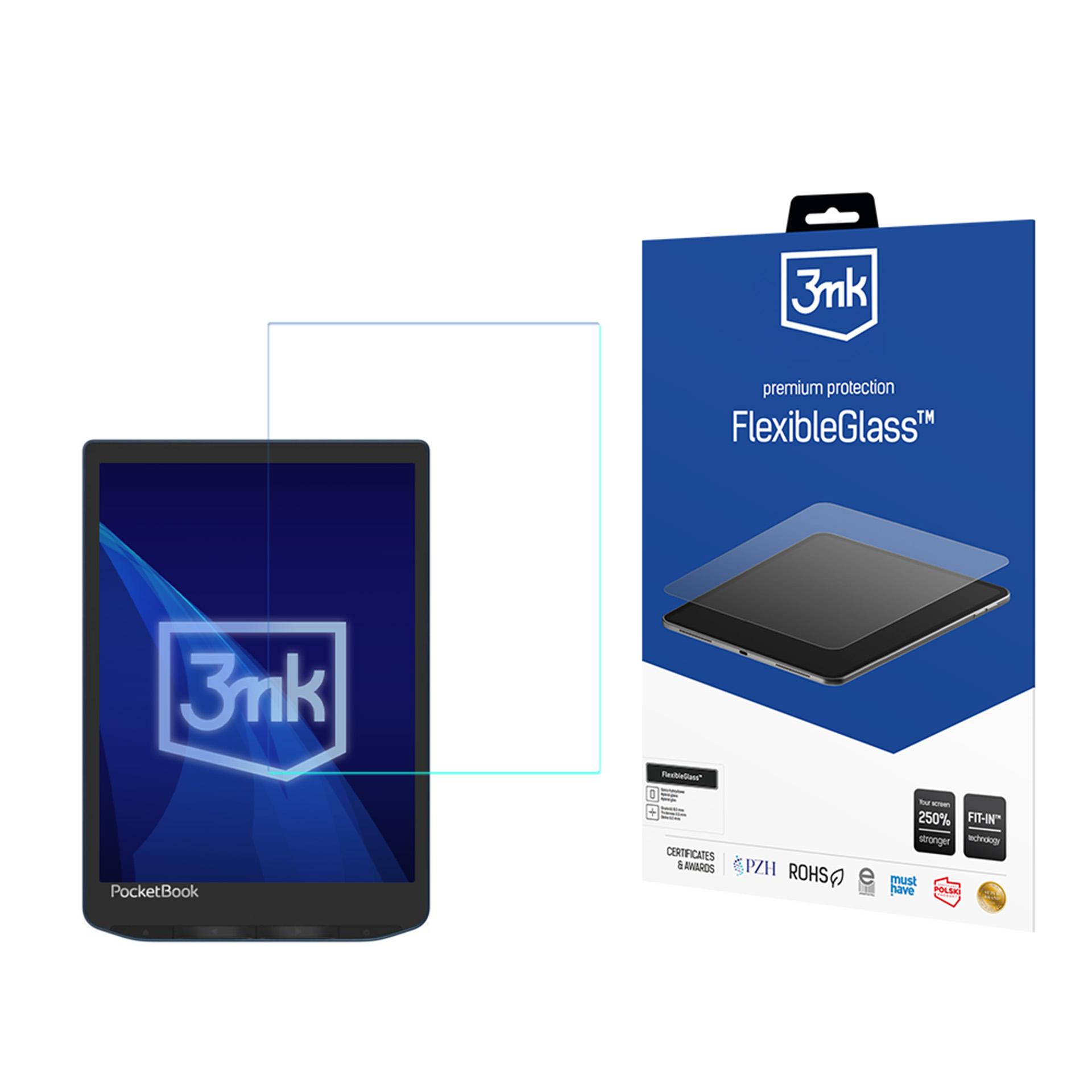 3mk FlexibleGlass (līdz 8.3") – planšetdatora ekrāna aizsargs modelim PocketBook Verse Pro 634