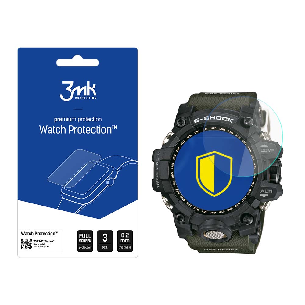 3mk Watch Protection FlexibleGlass – viedpulksteņa ekrāna aizsargs modelim Casio G-SHOCK Mudmaster