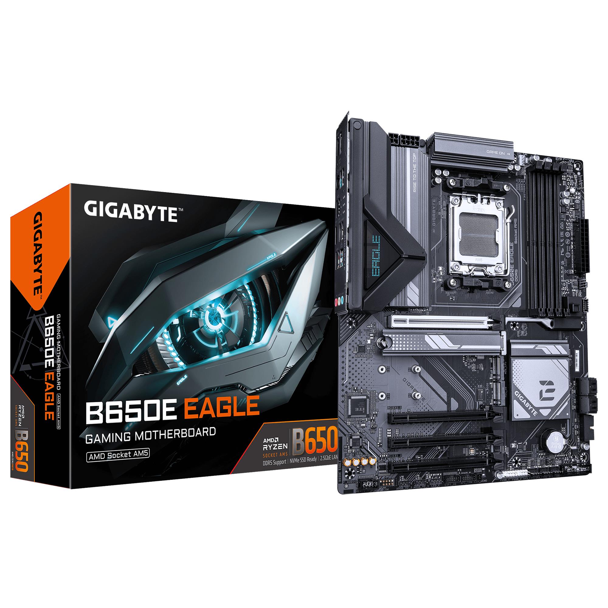 GIGABYTE B650EEAGLE AMD B650 Socket AM5 ATX mātesplate, DDR5-SDRAM, 4 sloti, 3 x M.2