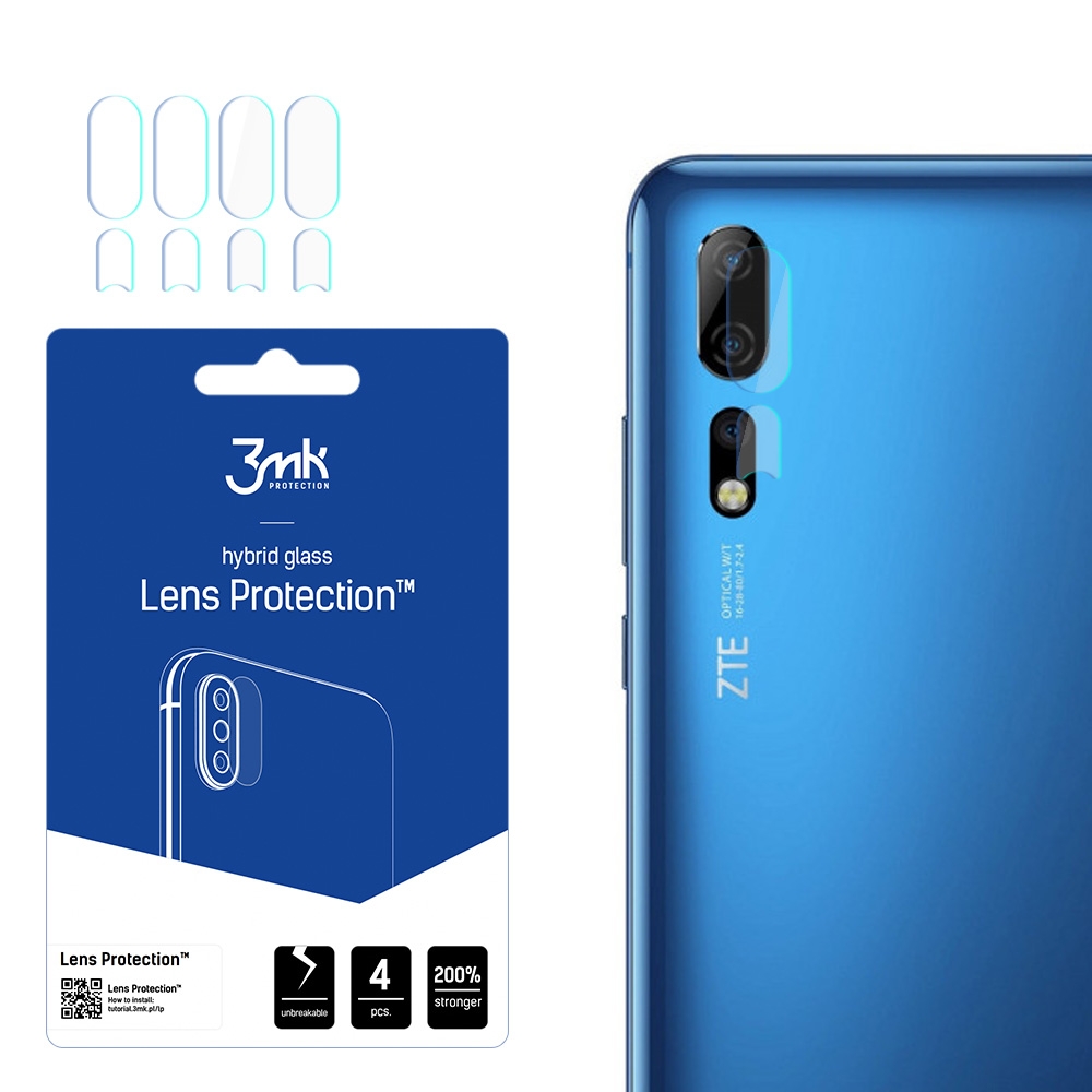 3mk Lens Protection – kameras objektīva aizsargs modelim ZTE Axon 10 Pro 4G