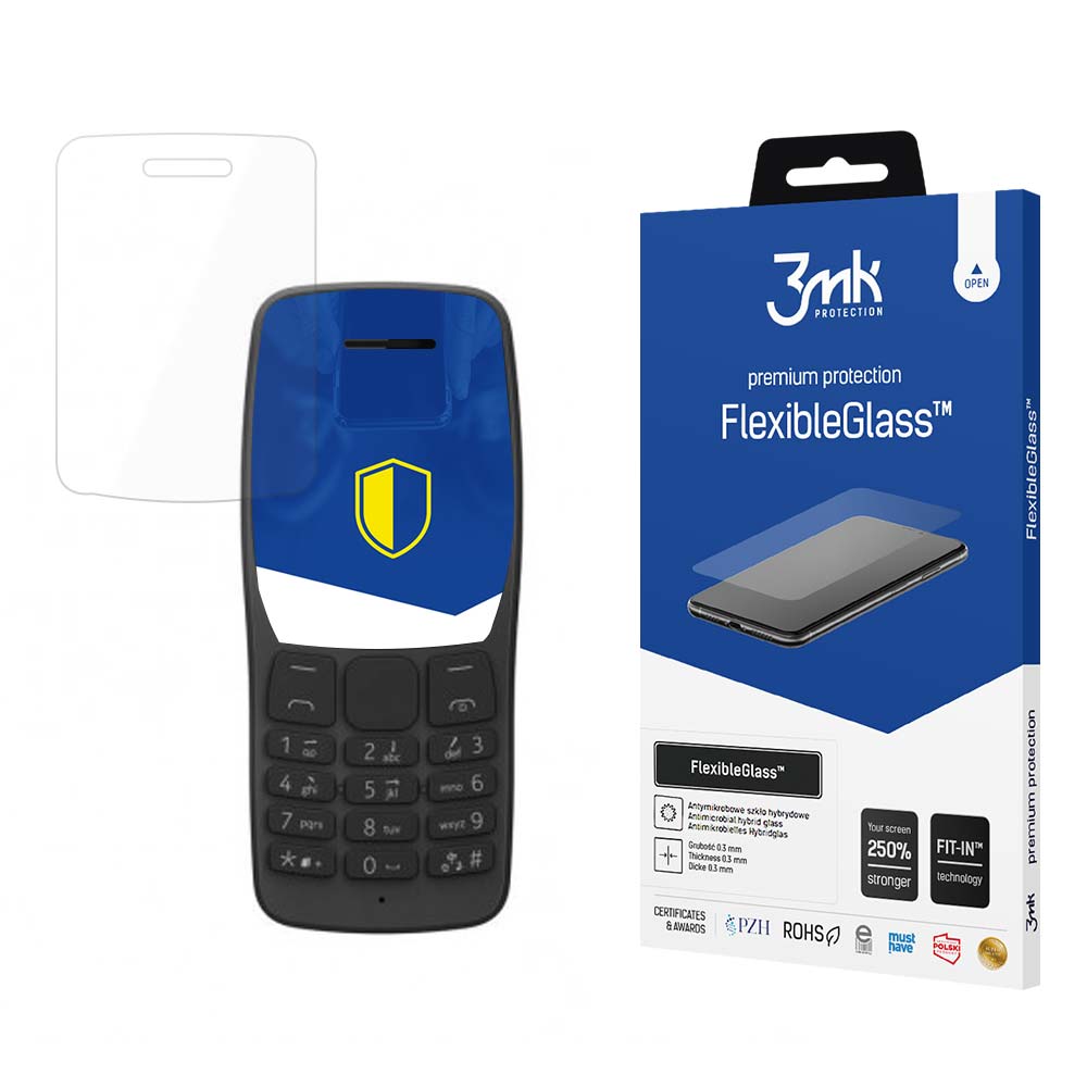 3mk FlexibleGlass – tālruņa ekrāna aizsargs modelim Nokia 110