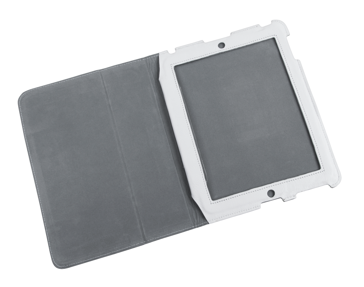 Dabīgās ādas maciņš Apple iPad 2, balts