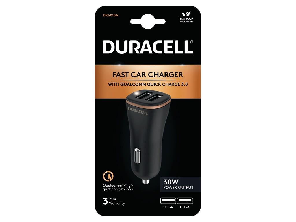 Duracell automašīnas lādētājs (DR6010A) – 2 pieslēgvietas