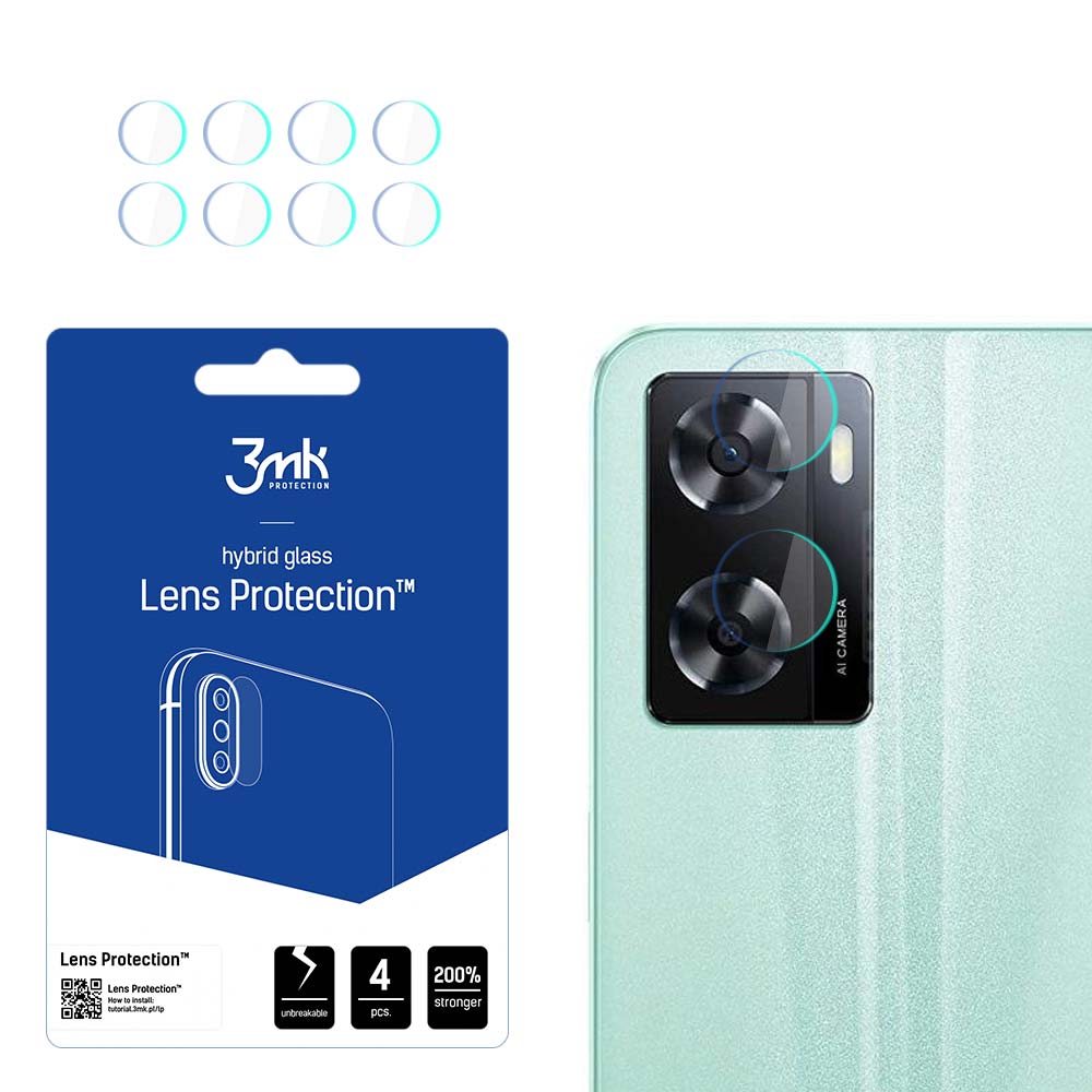 3mk Lens Protection – kameras objektīva aizsargs modelim Oppo A57 4G/A57 5G/A57e/A57s