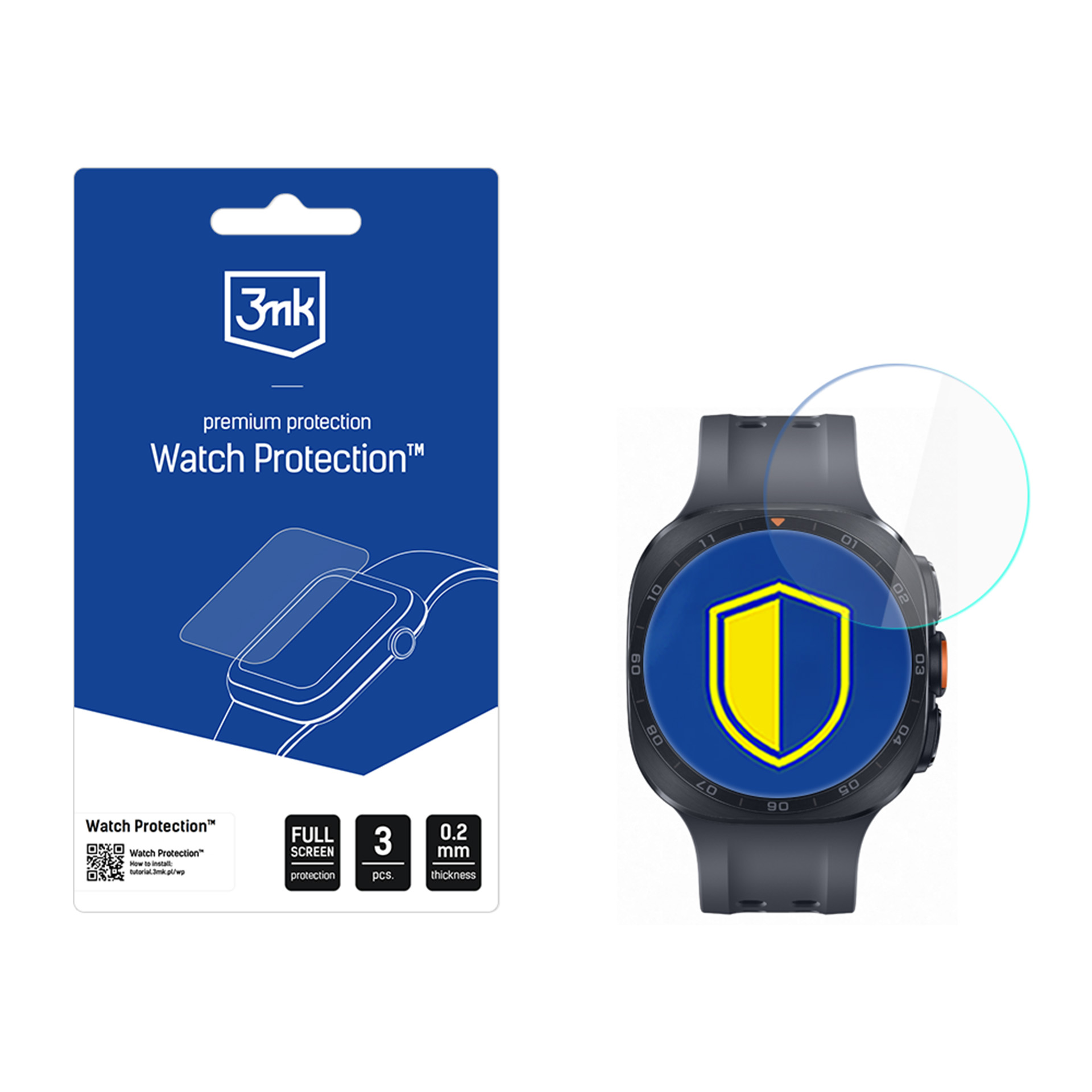 3mk Watch Protection FlexibleGlass – viedpulksteņa ekrāna aizsargs modelim Samsung Galaxy Watch Ultra 2 (2026)