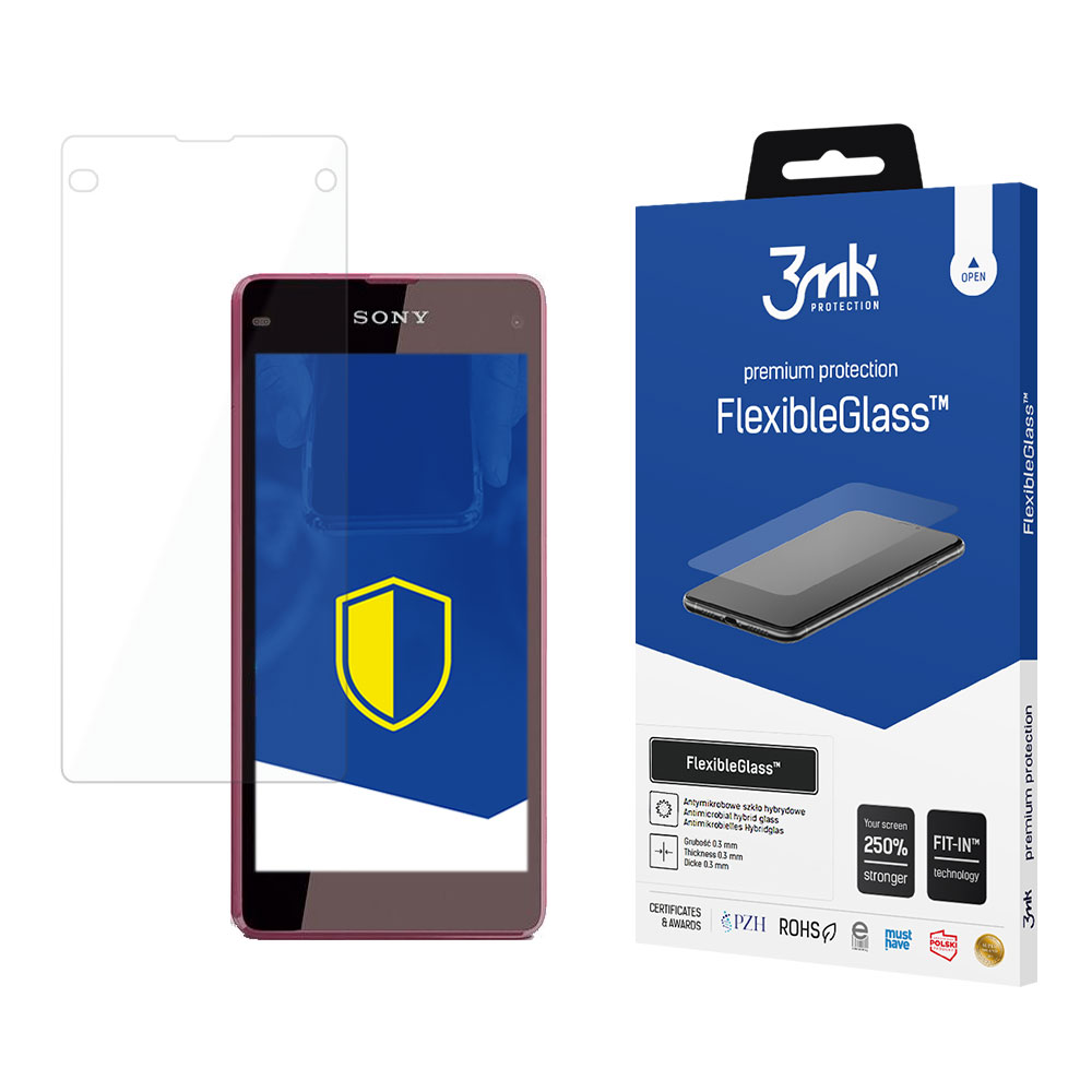 3mk FlexibleGlass – tālruņa ekrāna aizsargs modelim Sony Xperia Z1 Compact