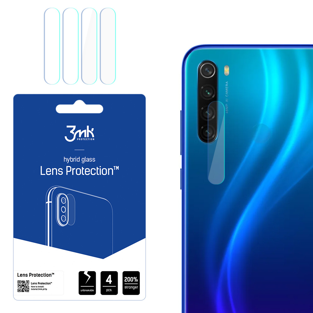 3mk Lens Protection – kameras objektīva aizsargs modelim Xiaomi Redmi Note 8 2021