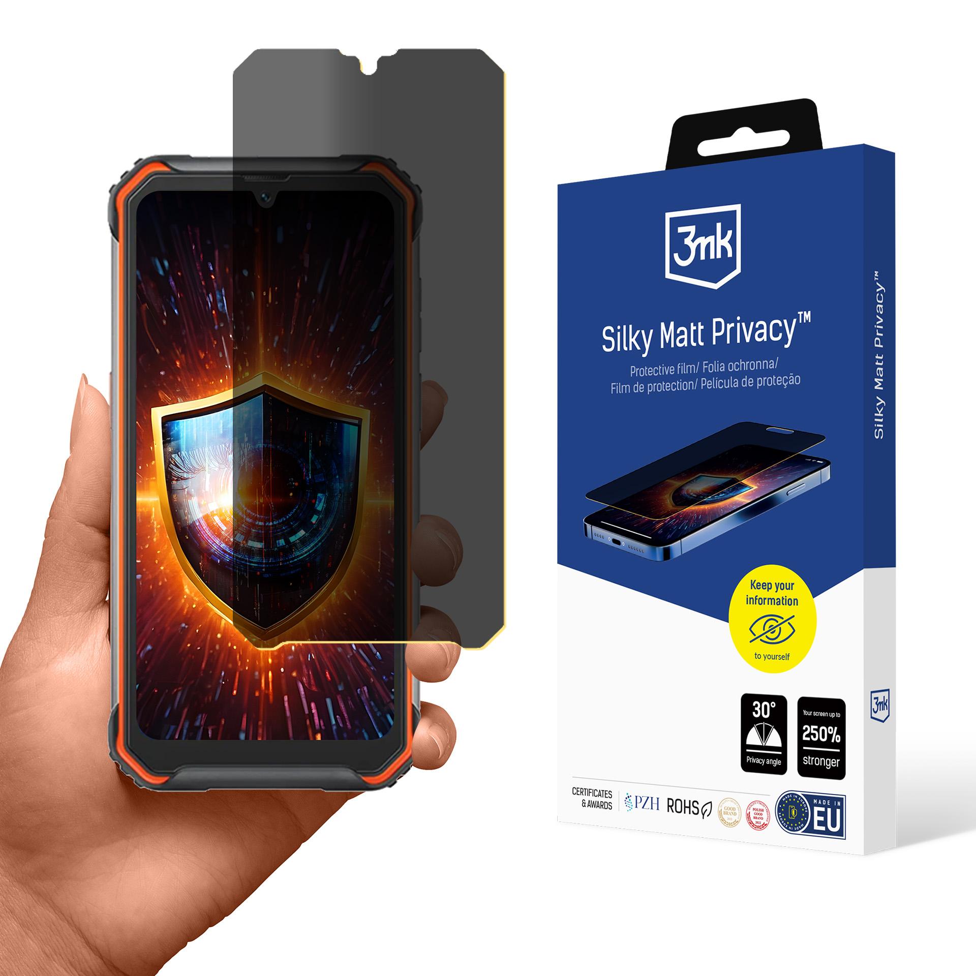 3mk Silky Matt Privacy – privātuma ekrāna aizsargs modelim Blackview BV7200