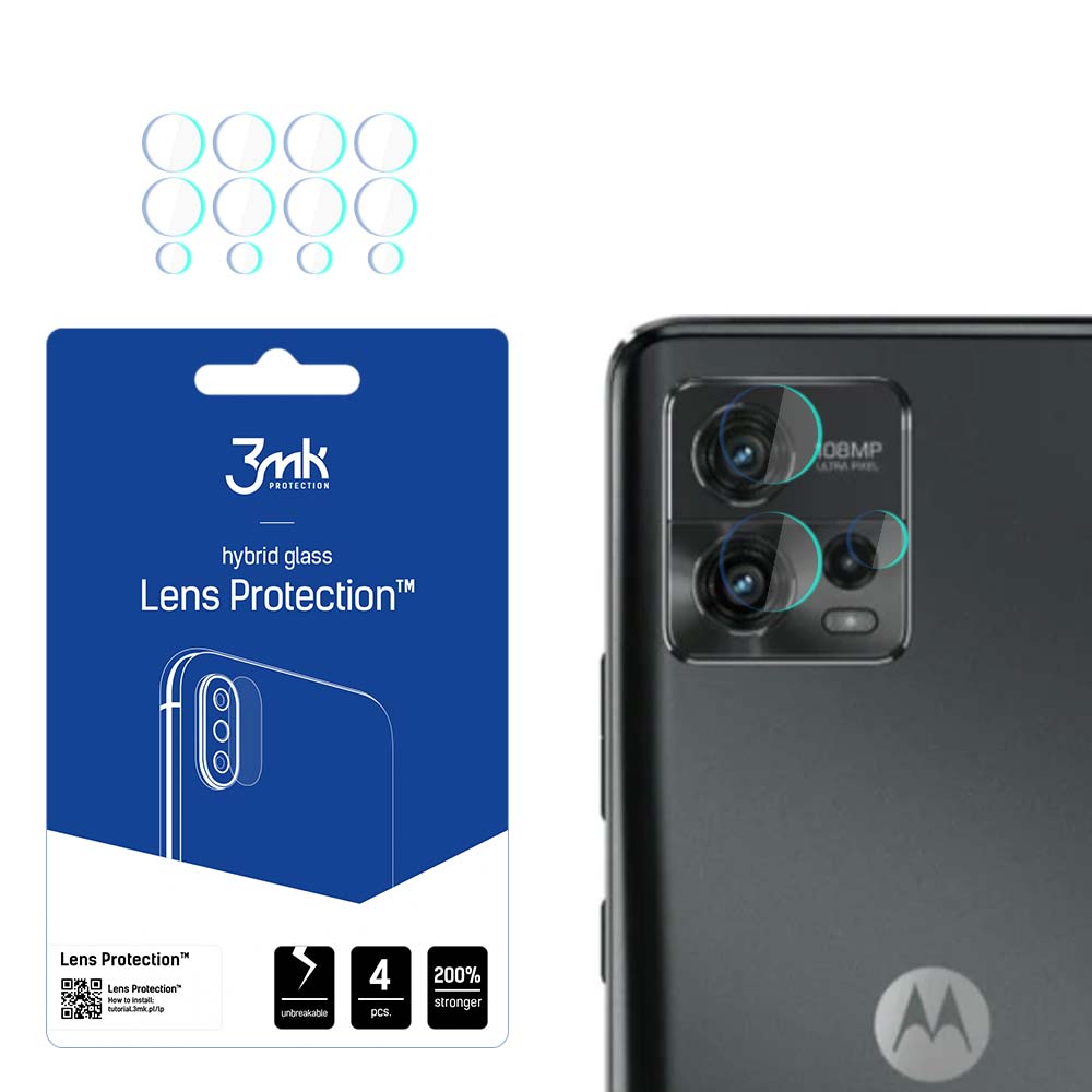 3mk Lens Protection™ hibrīdais kameras stikls Motorola Moto G72