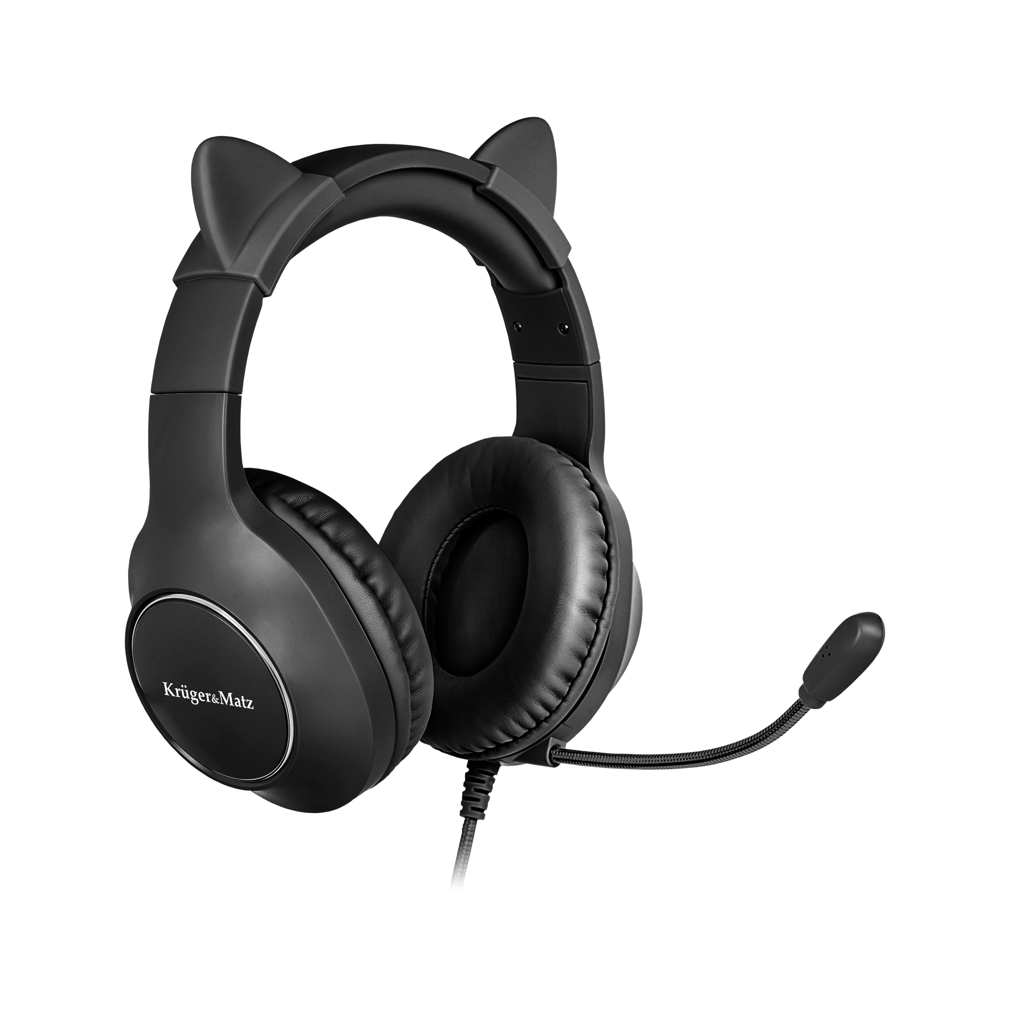 Kruger&Matz Gamer Kids spēļu austiņas bērniem, melnas