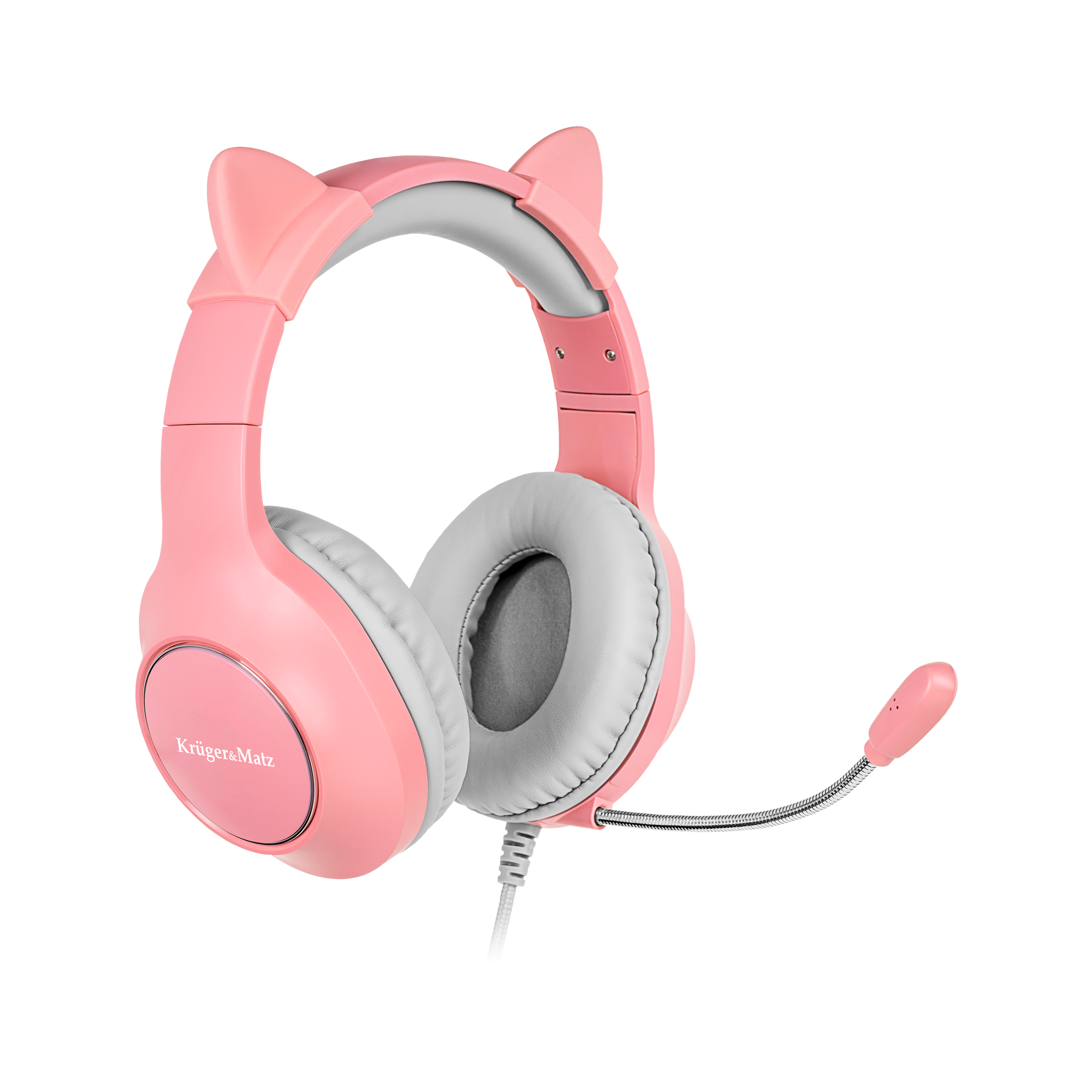 Kruger&Matz Gamer Kids spēļu austiņas bērniem, rozā