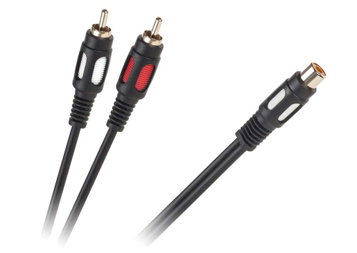1 RCA ligzdas–2 RCA spraudņu kabelis, 25 cm