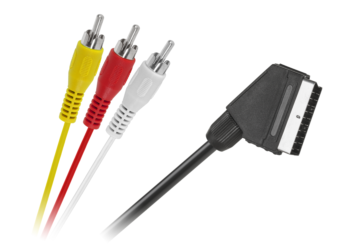 EURO–3 RCA kabelis, 1,5 m