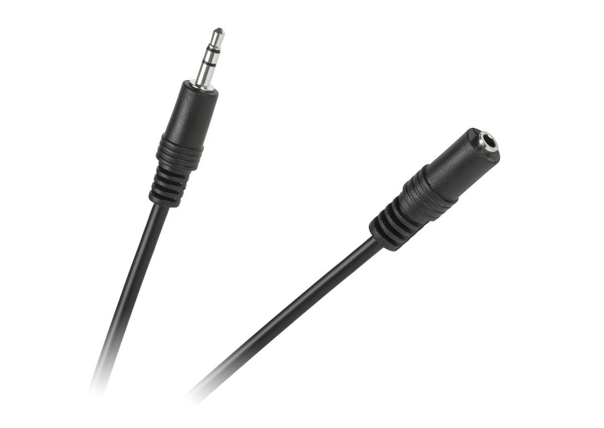 3,5 mm jack spraudņa–ligzdas kabelis, 5 m