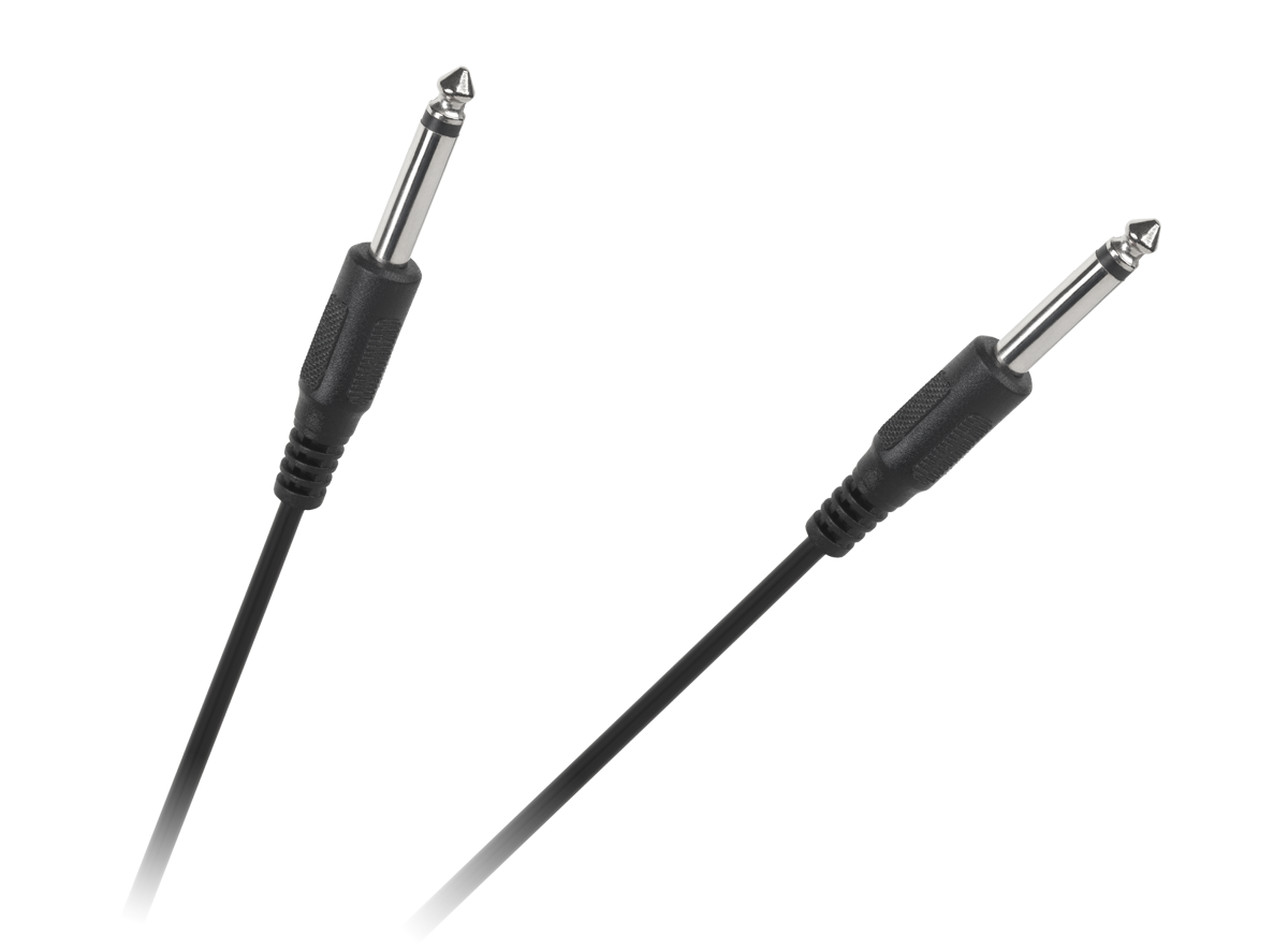 6,3 mm jack–6,3 mm jack mono kabelis, 1 m
