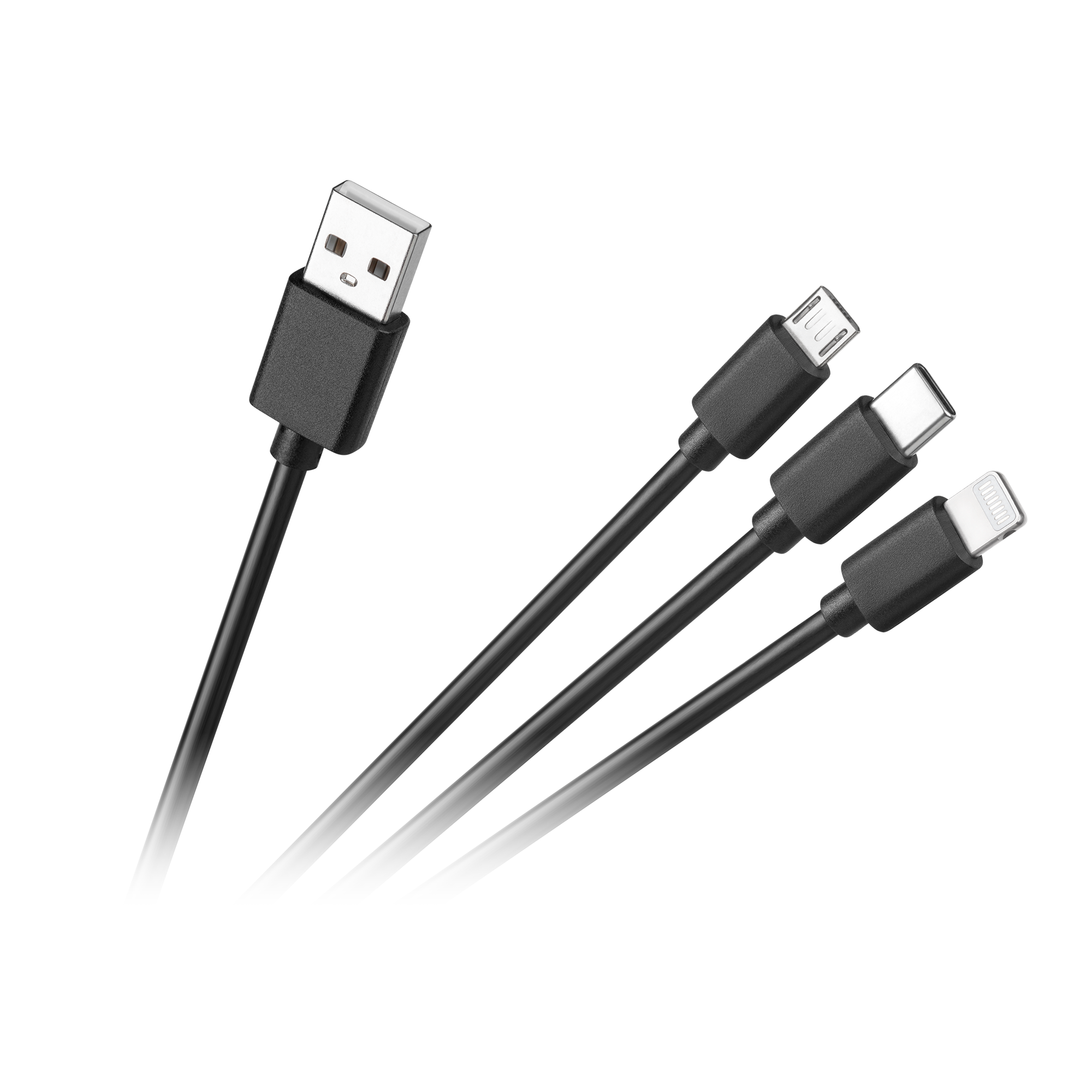 Cabletech Trīs vienā USB-A–micro-USB / USB-C