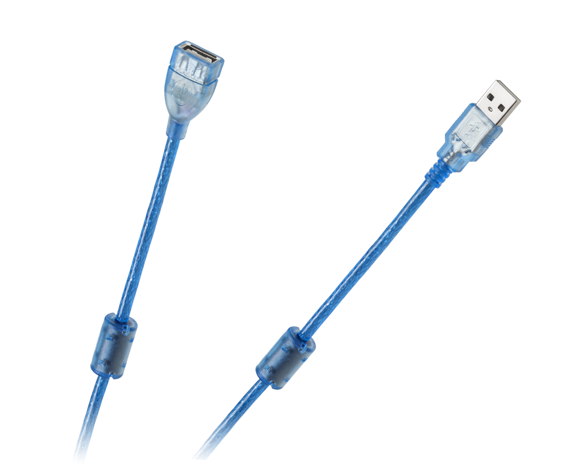 USB 2.0 Type-A ligzda–Type-A spraudnis pagarinātāja kabelis, 5 m, ekranēts, ar filtru