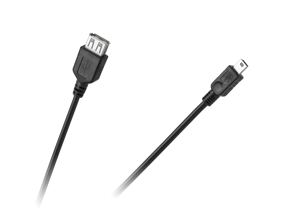 USB-A ligzdas–5 kontaktu Mini-USB spraudņa kabelis
