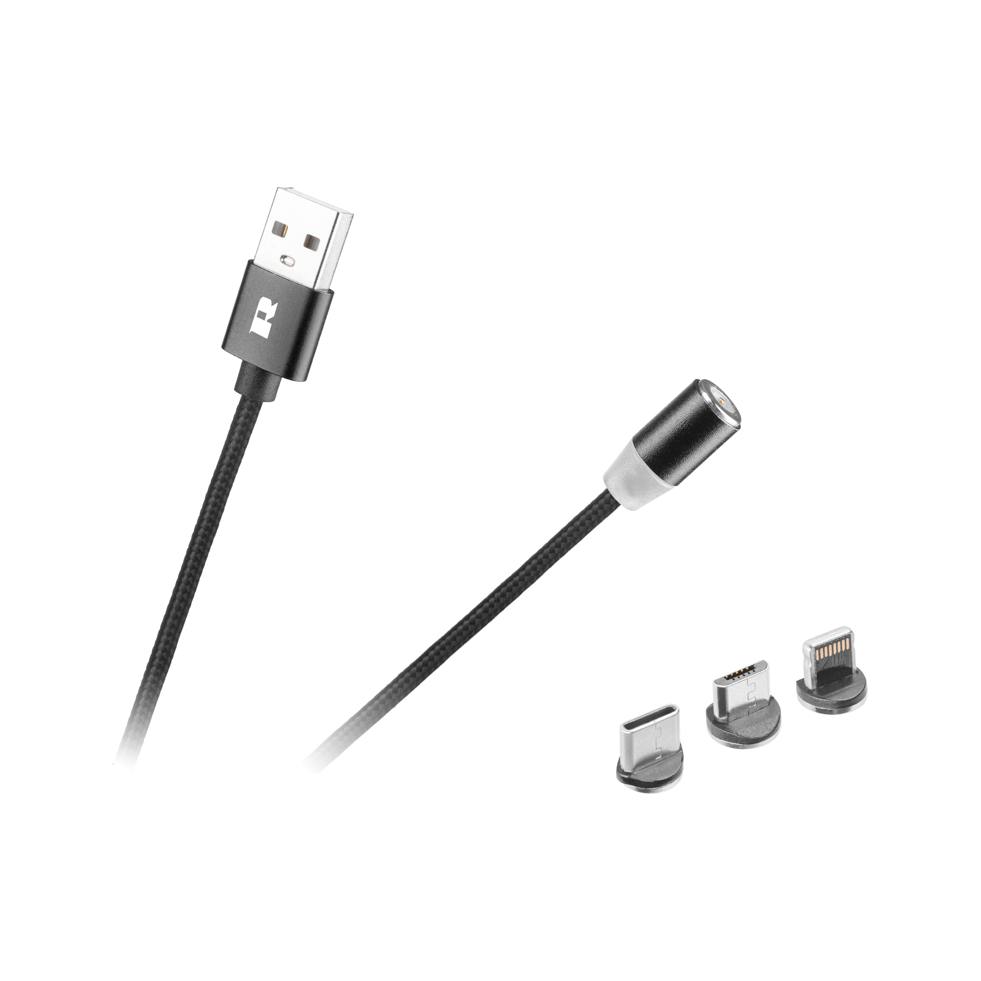 Rebel Magnētiskais 3-in-1 USB kabelis, micro