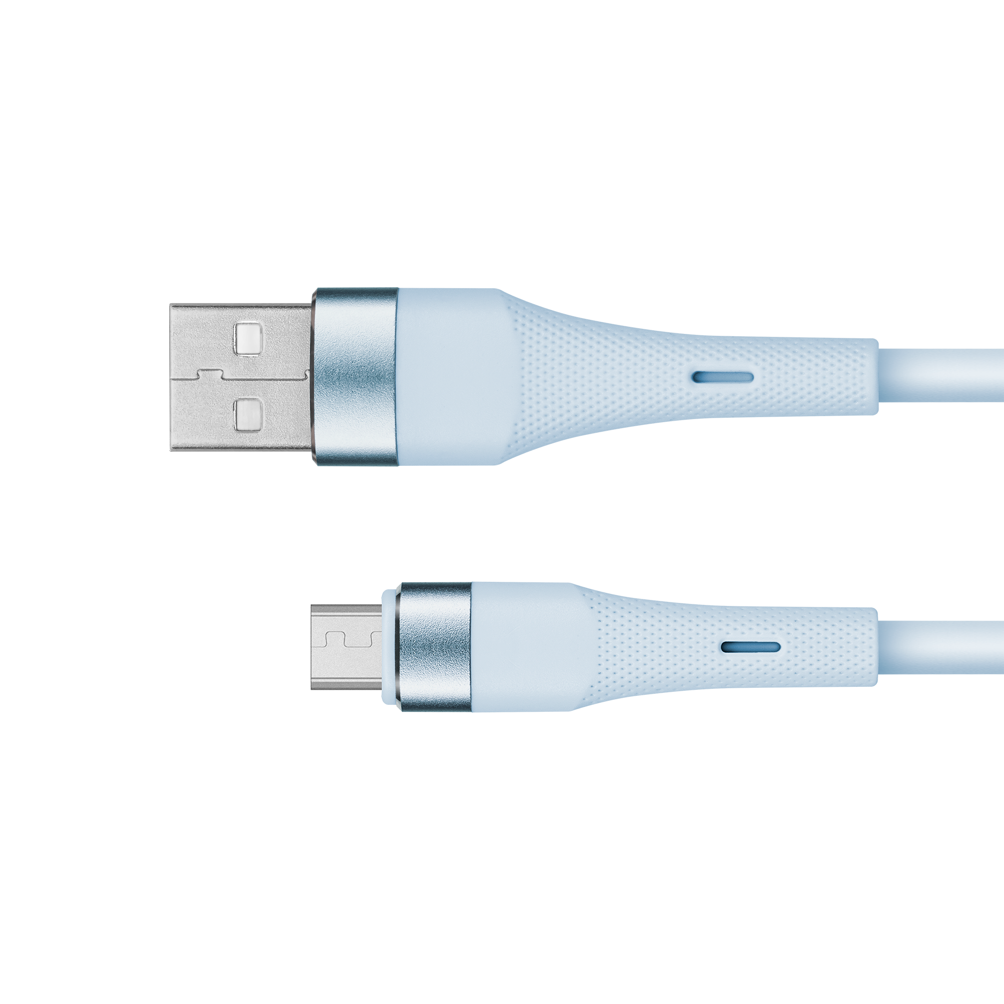 Kruger&Matz Basic USB–microUSB silikona kabelis, 1 m, zils