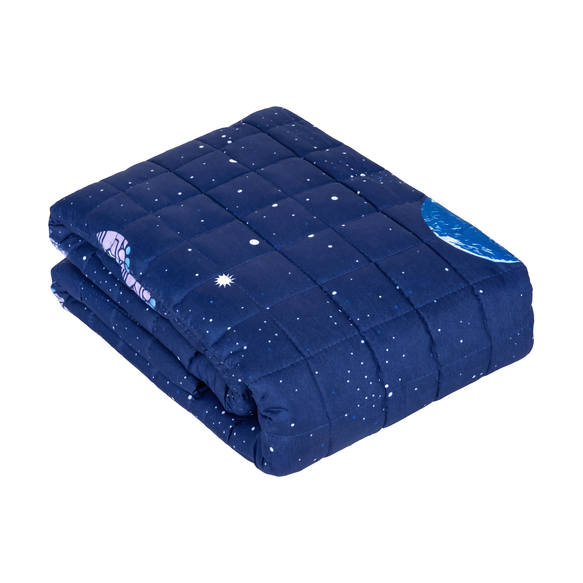 Weighted sensory blanket for children, 100 x 150 cm, 4 kg, space pattern