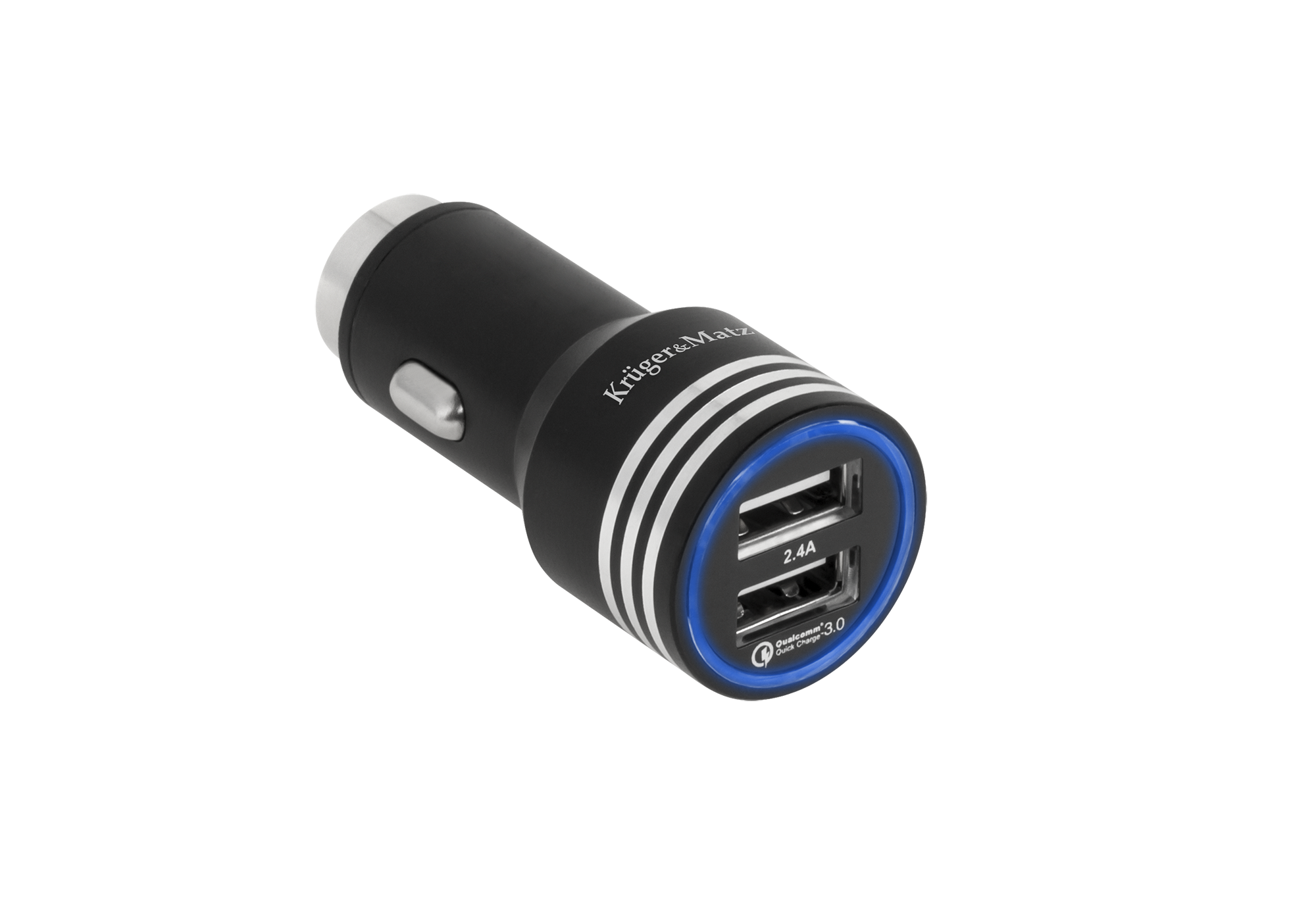 Kruger&Matz automašīnas lādētājs, 2× USB, 4800 mA, Quick Charge 3.0