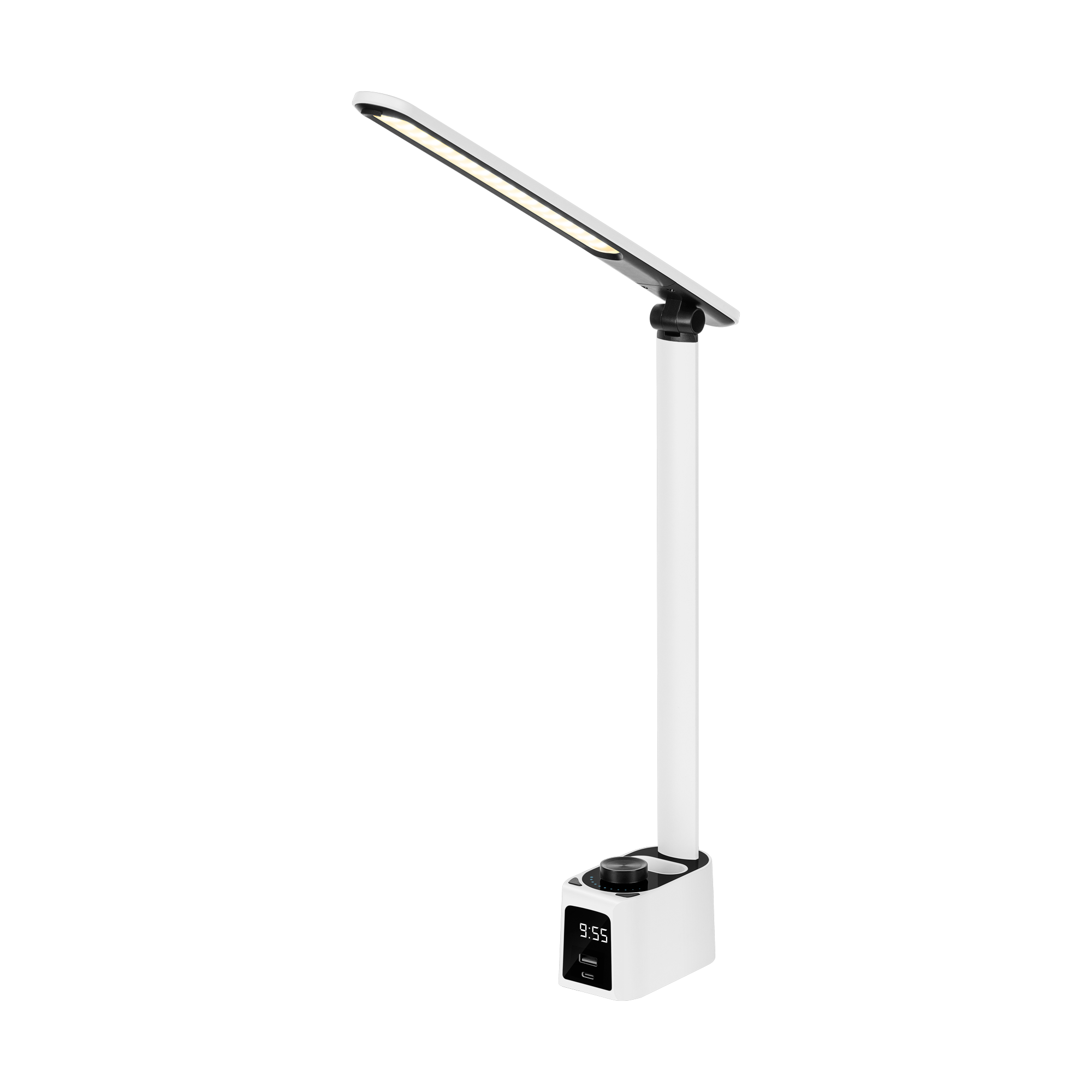Galda lampa ar pulksteni