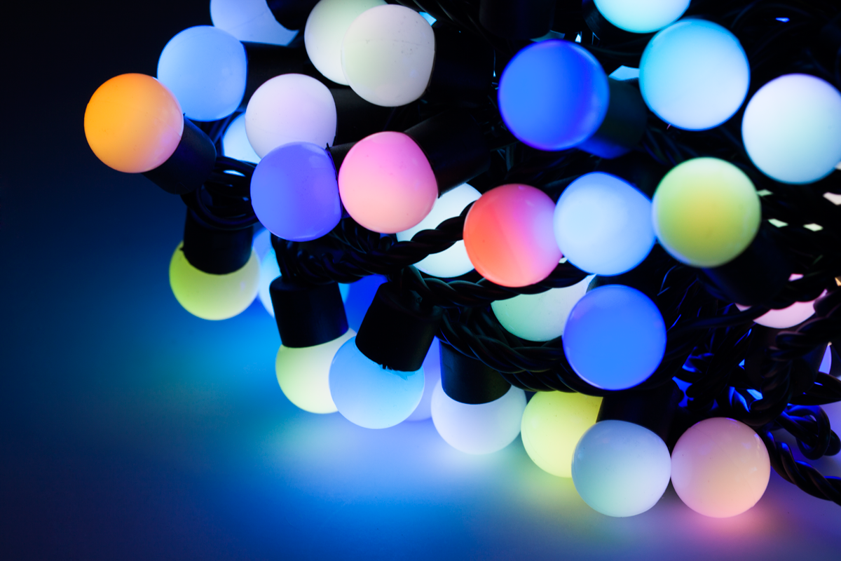 RGB LED Ziemassvētku virtene, 20 m
