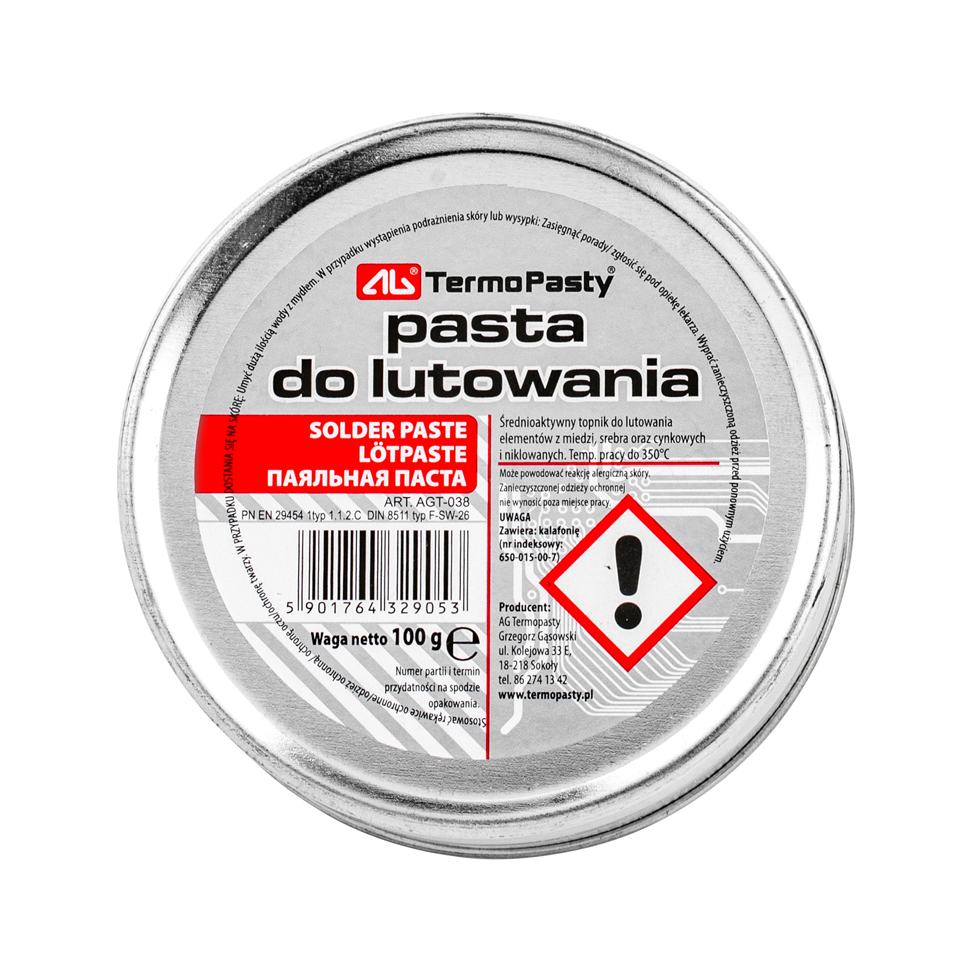 Lodēšanas pasta AG, 100 g, AGT-038